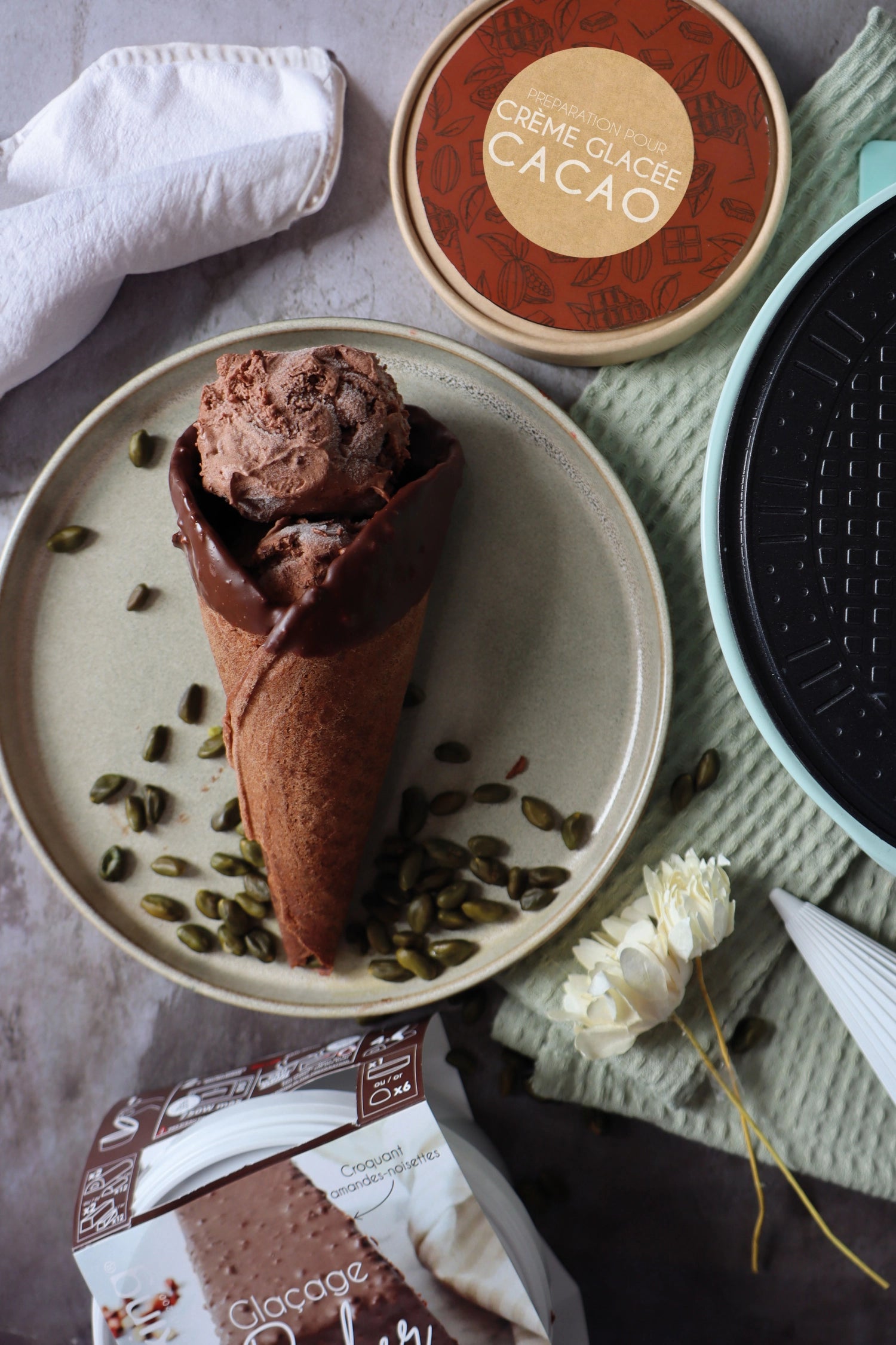 Ready mix for chocolate ice cream 185g