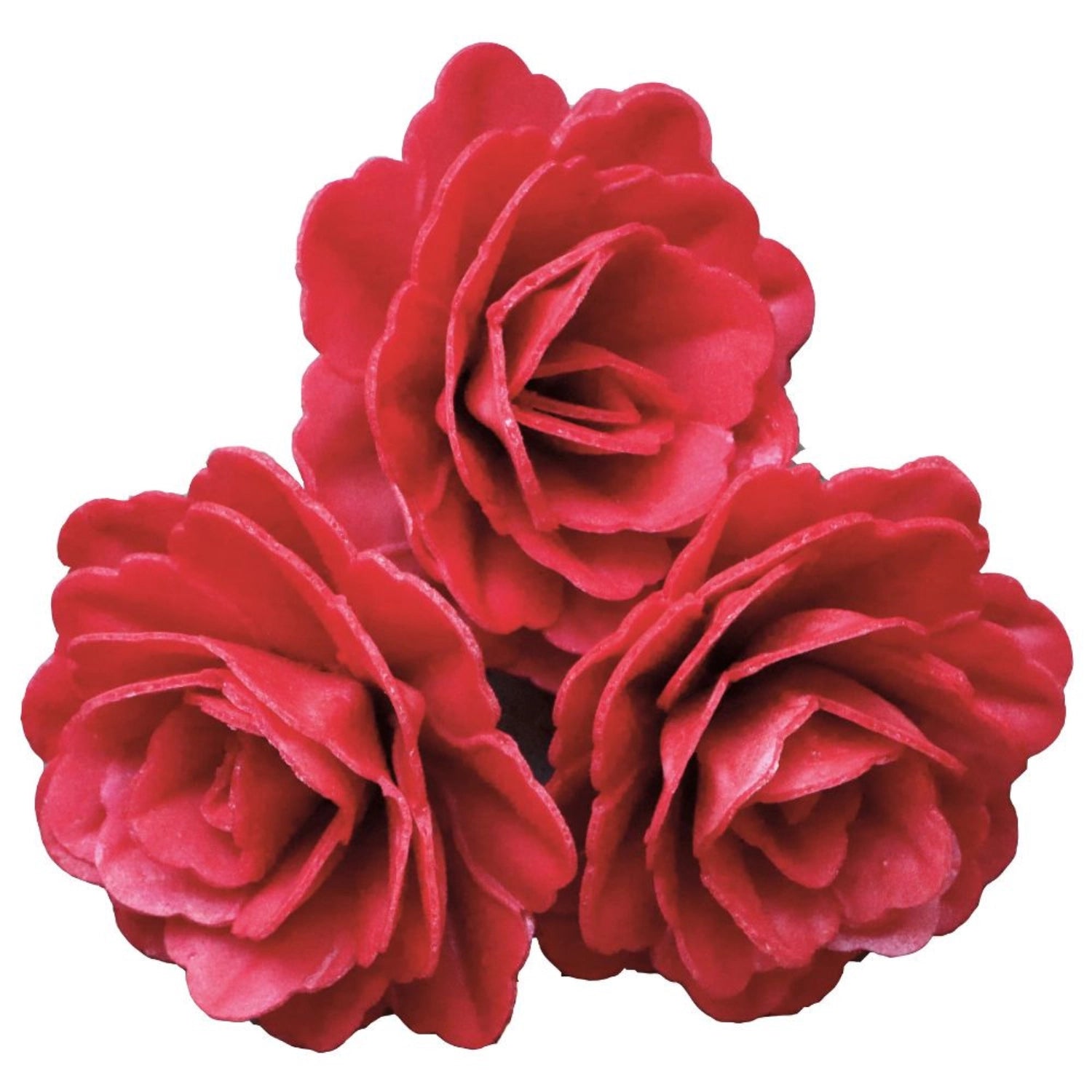 3 Rose set in rosso da pranzo