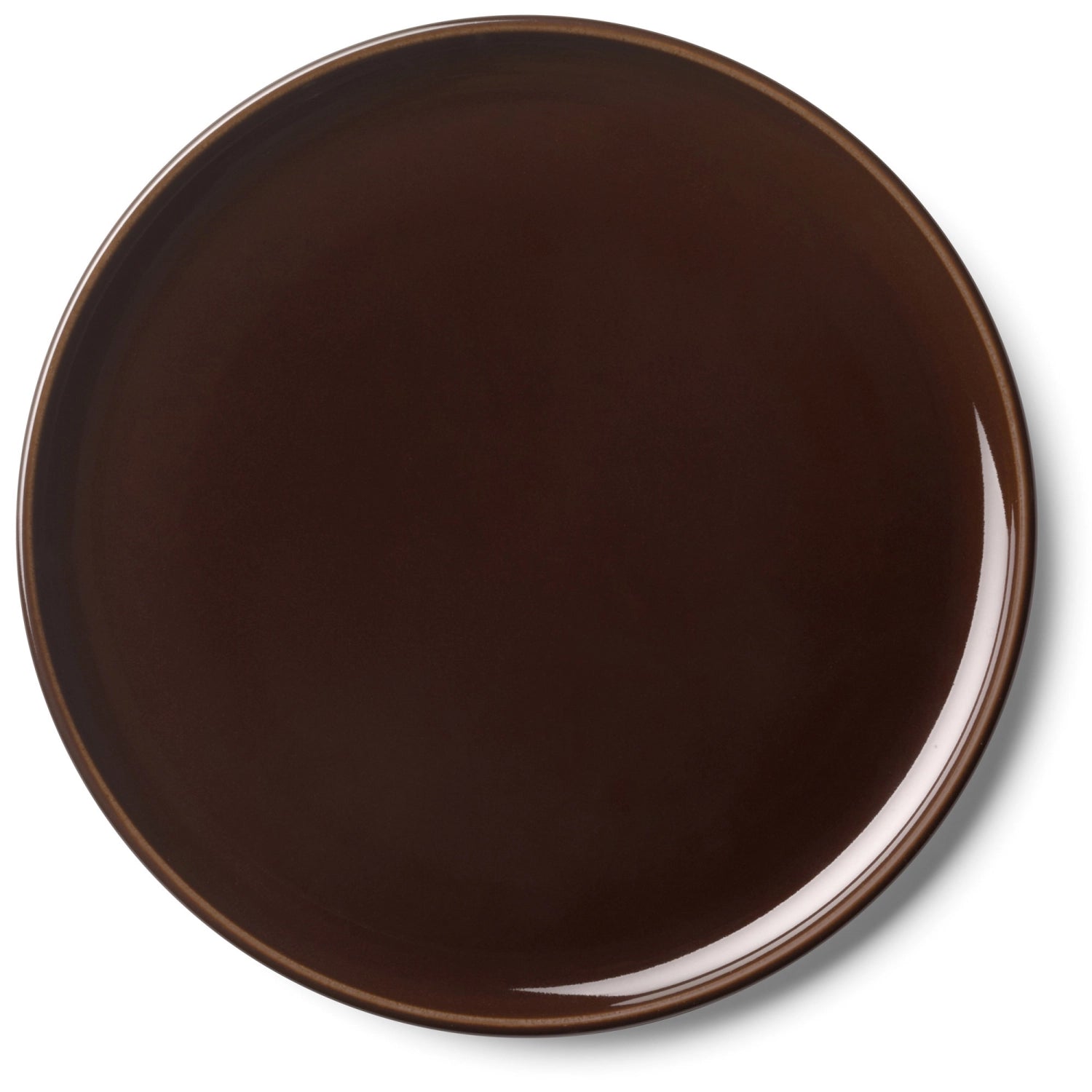 Elegantes 2er Set flacher Teller in warmem Mocha, Durchmesser 20 cm, perfekt für ansprechende Tischdekoration und festliche Anlässe.
