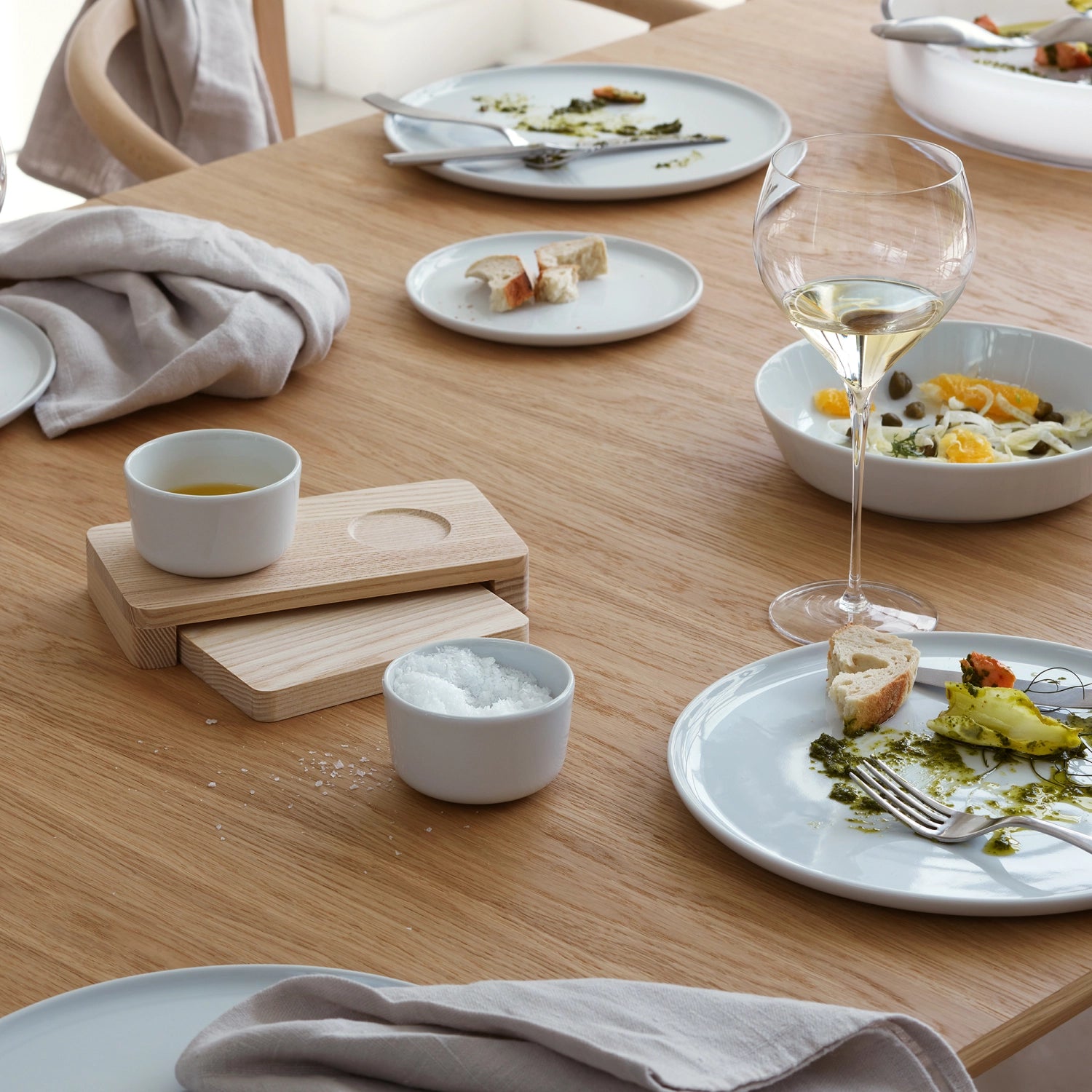 Service de table collectif LxlxH19,5x16x8cm frêne weiss