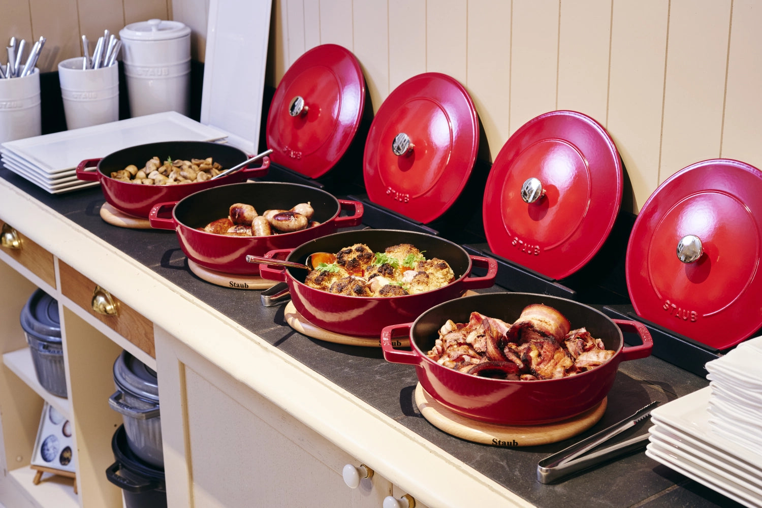 Schmor Pan Chister 28 cm, rosso ciliegia, ghisa