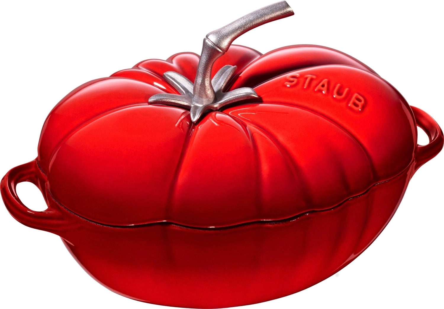 Cocotte 25cm, Tomate, Kirsch-Rot, Gusseisen 2.9l in Rot präsentiert im Onlineshop von KAQTU Design AG. Pfanne/Topf ist von Staub