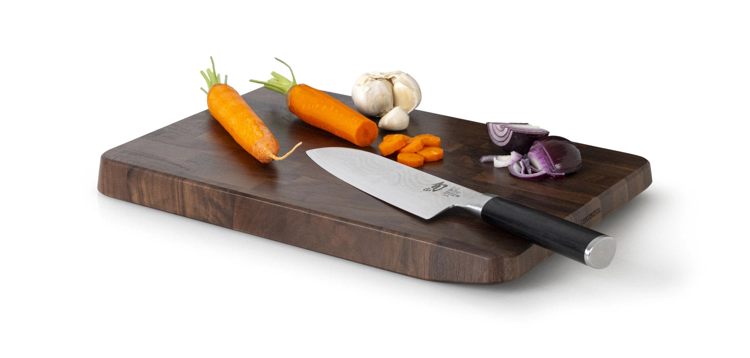 Planche à découper en noyer de bout 46x32,5x3,5 cm