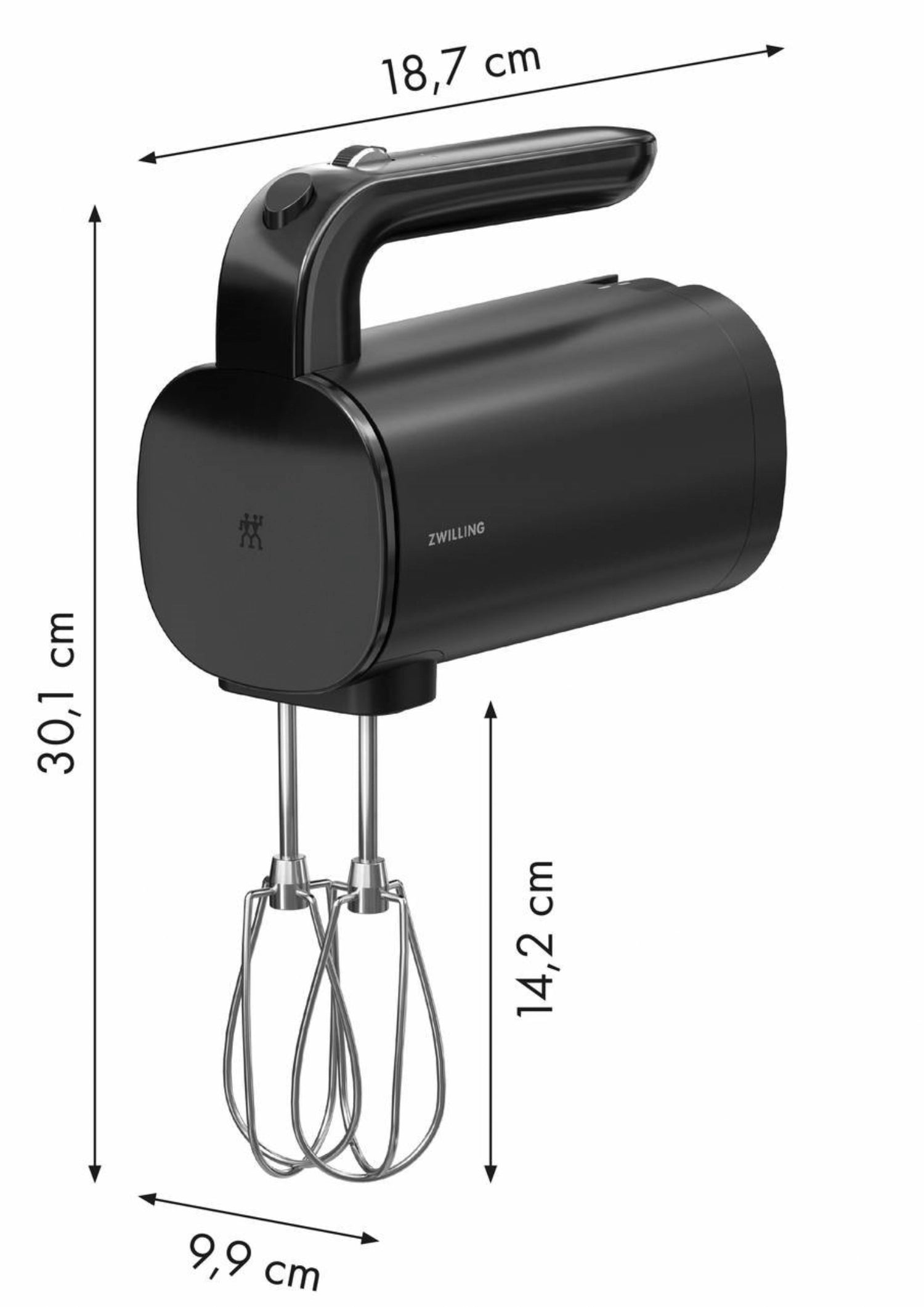 Kabelloser Xtend Akku Handmixer von Zwilling im Starter Set, perfekt für müheloses Mixen und Rühren in der modernen Küche.