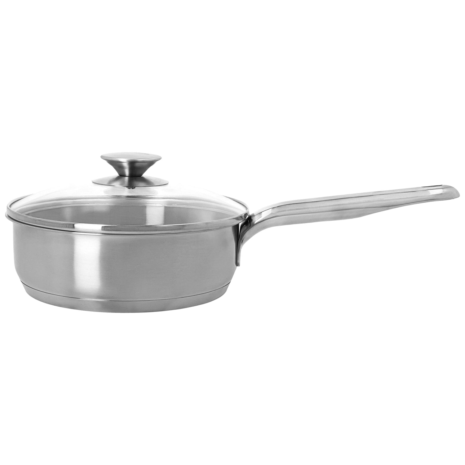 Specialties 3 Gourmetpfanne mit Glasdeckel in Silber präsentiert im Onlineshop von KAQTU Design AG. Topf ist von Demeyere