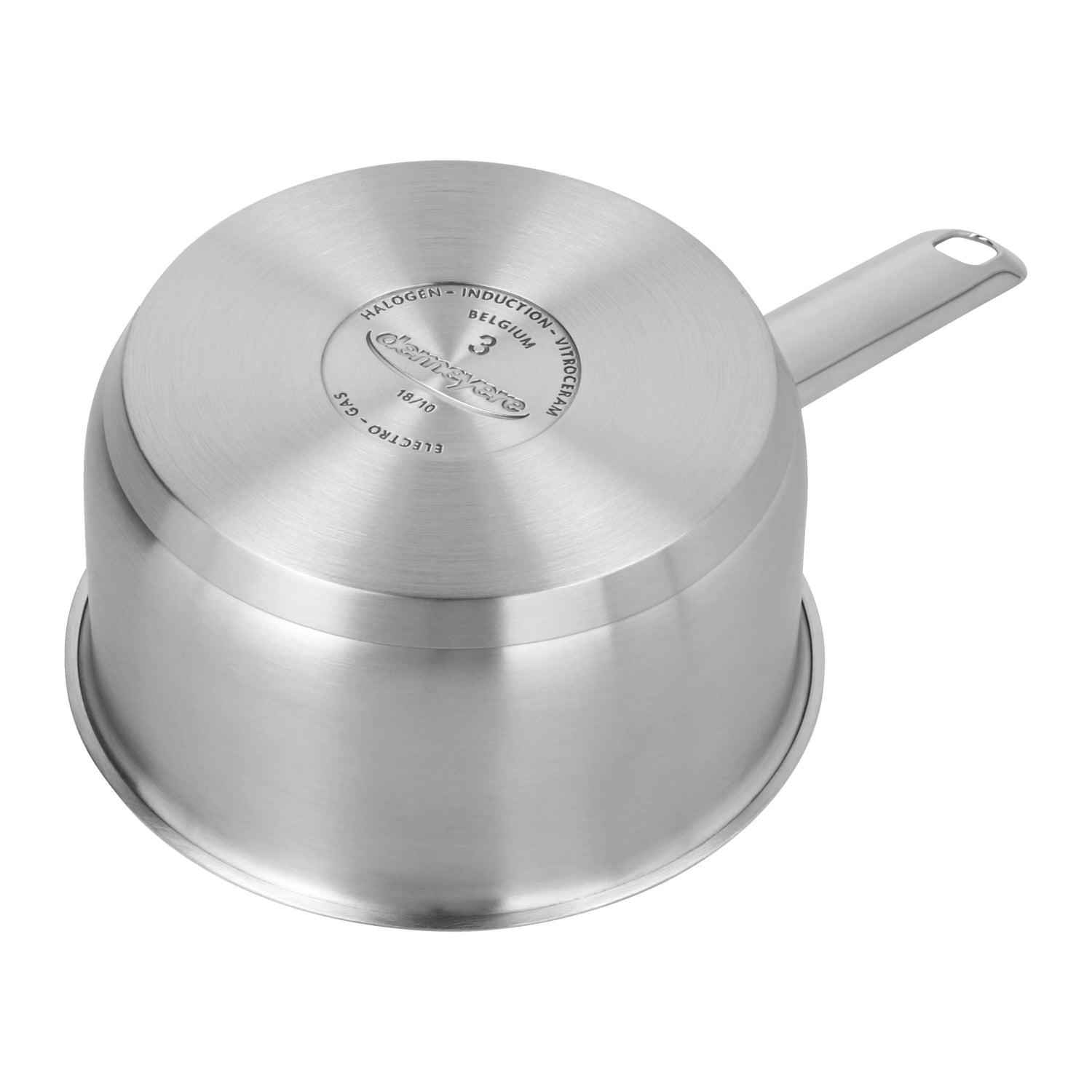 Hochwertige 14 cm Saucenpfanne von Demeyere, designed für exzellente Kochergebnisse und optimale Wärmeleitung, ideal für Gourmetgerichte.