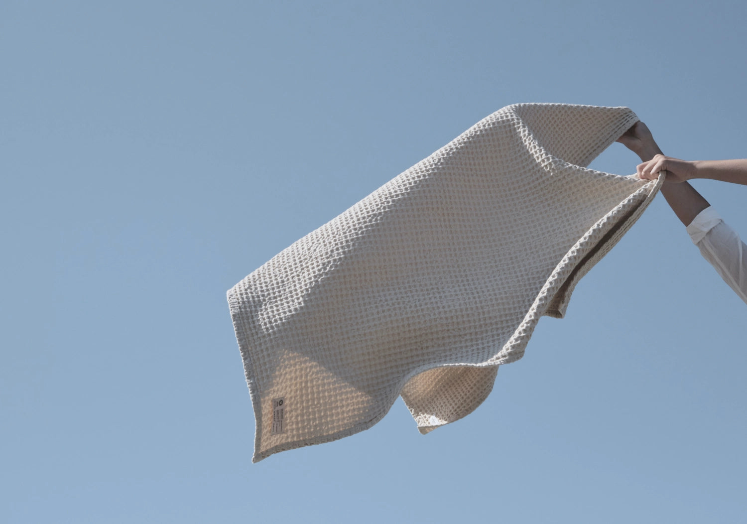 Big Waffle Baignon serviette 100x150 cm Biobaumwoll