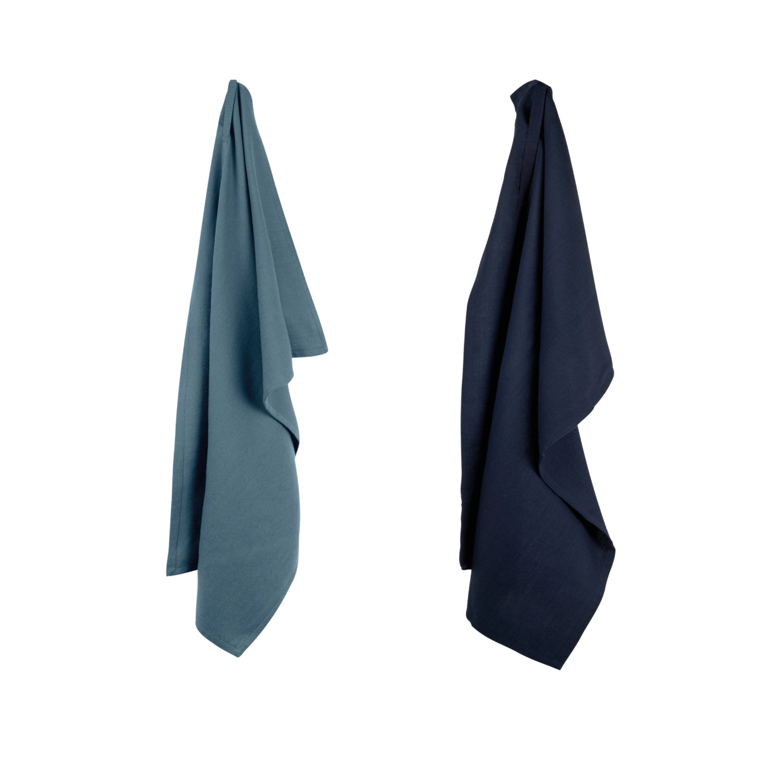 2 serviettes à thé réglées 53x86cm coton biologique océanique