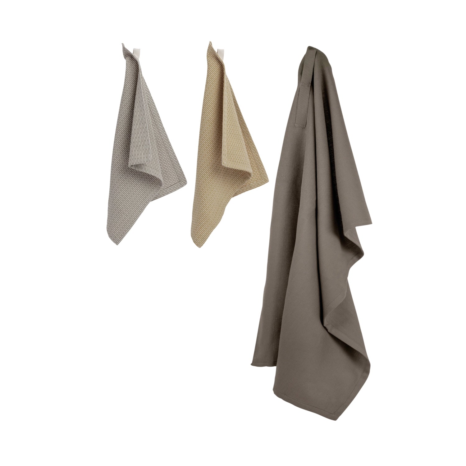 3 plats et serviettes à rinçage 53x86cm