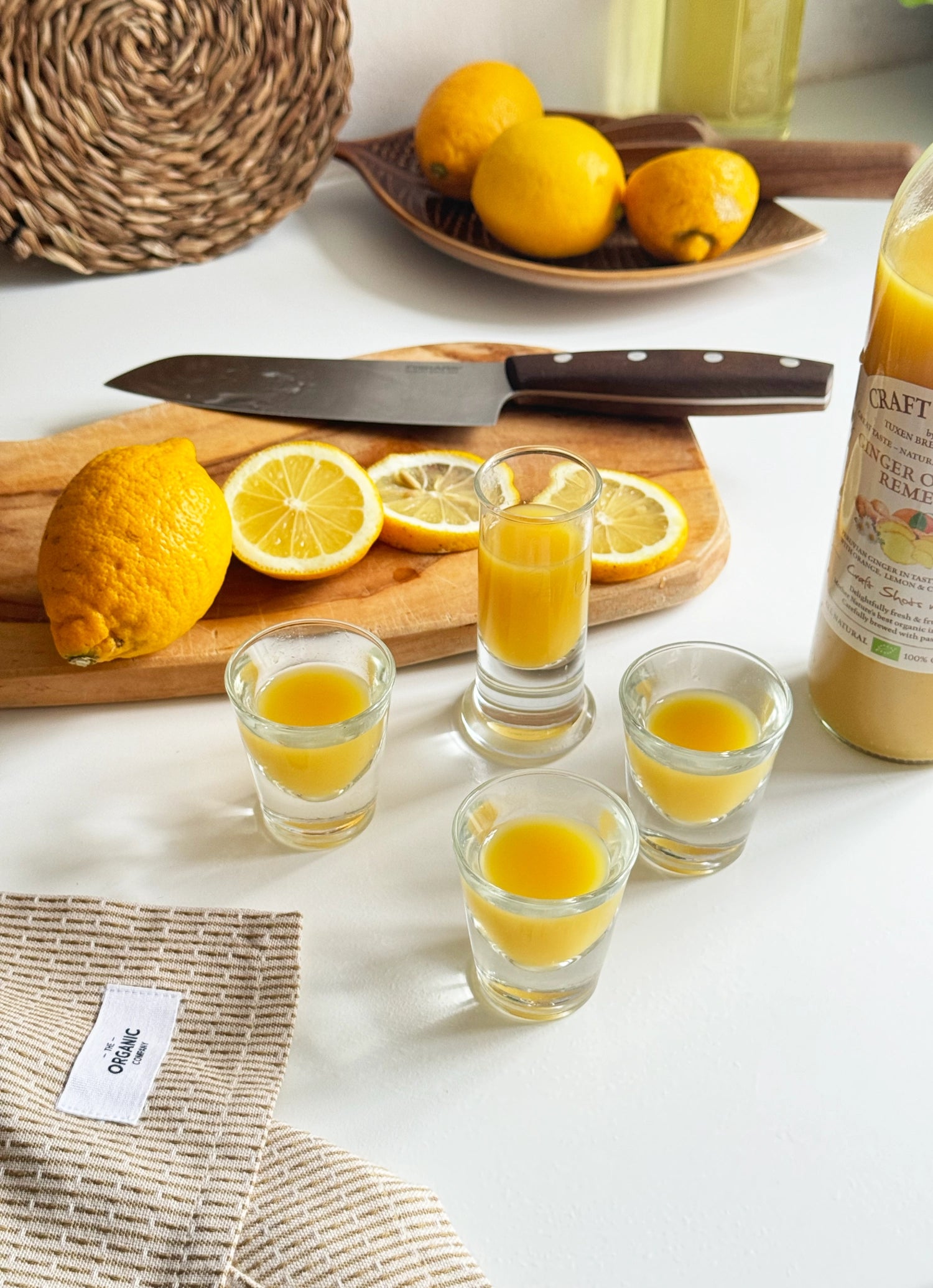 Torchon 30x35cm kaki pierre coton bio