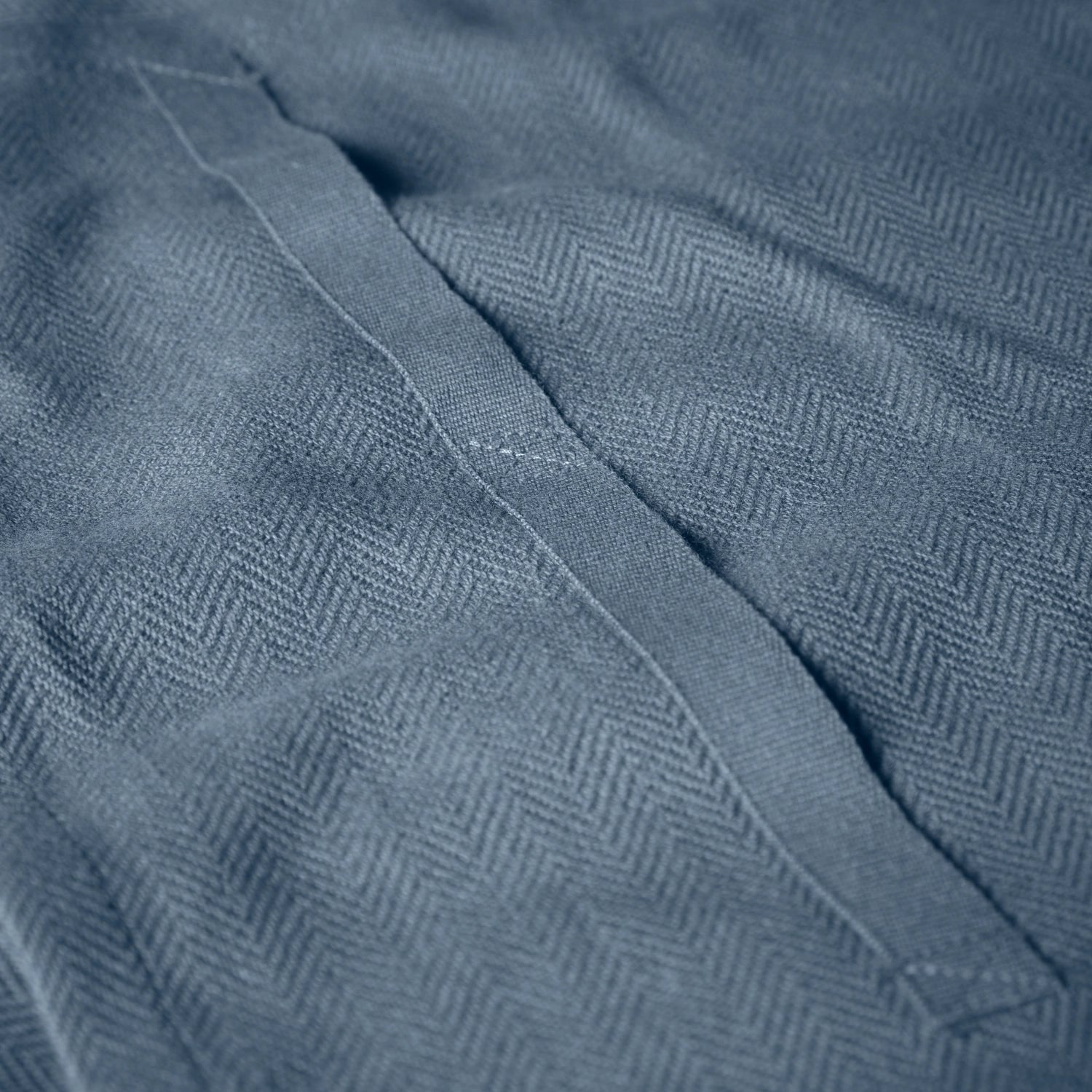 Torchon 53x86cm coton bio gris bleu