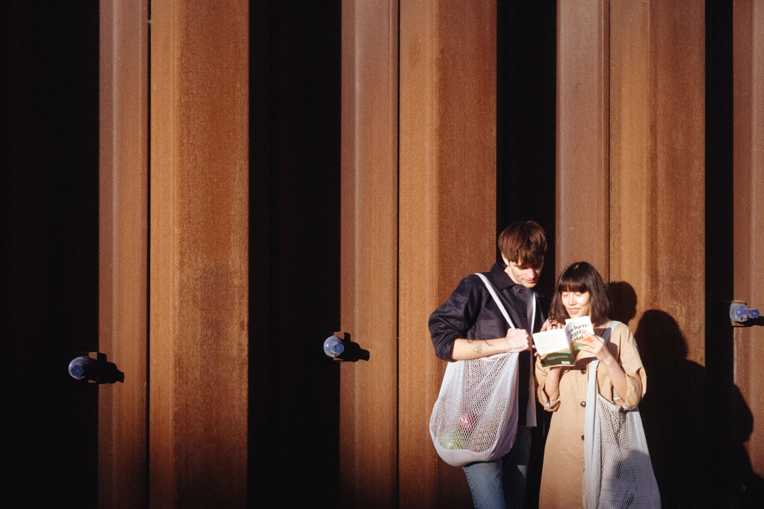 Net Shoulder Bag 44x15x45cm Dark Green Biobaumwolle