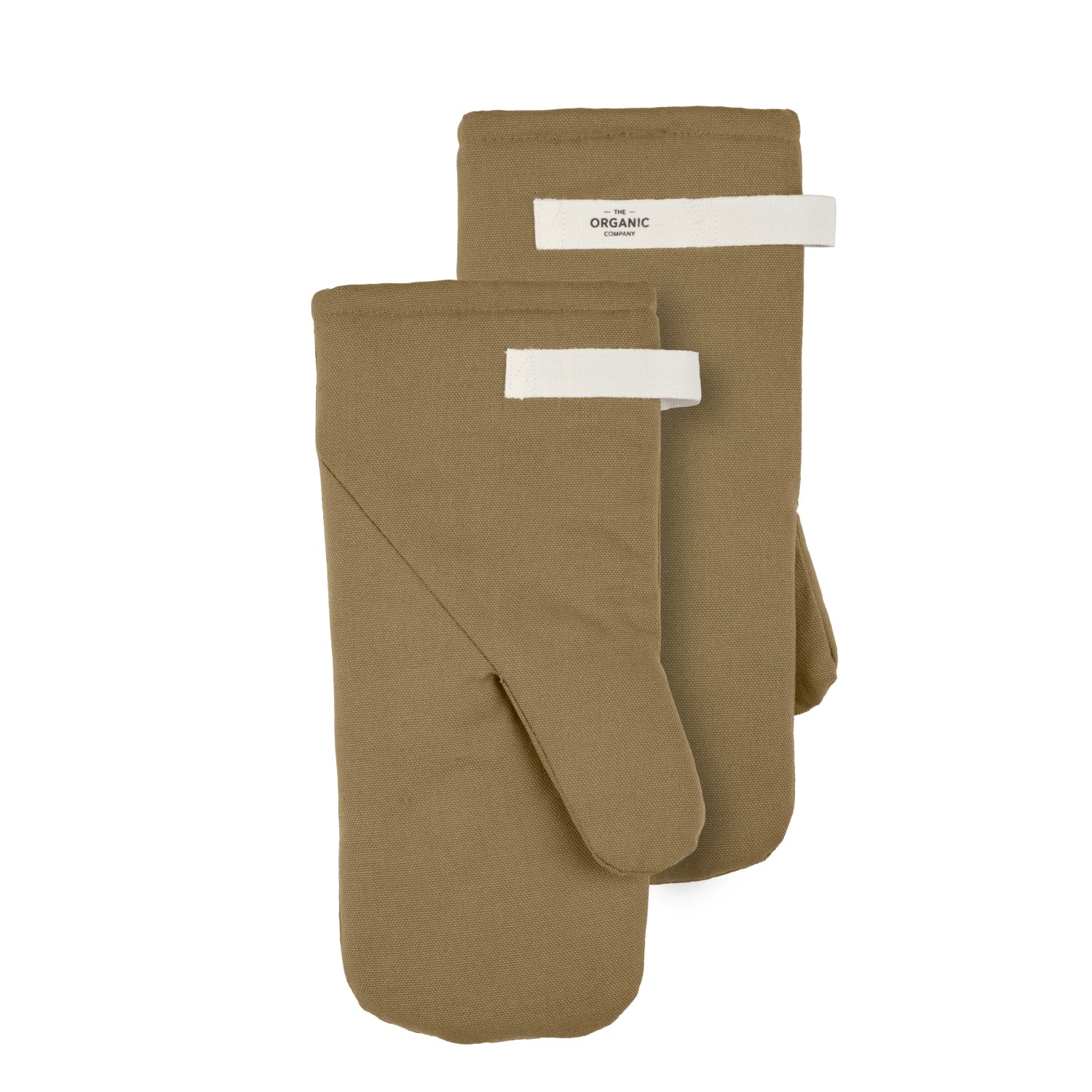 Gants de cuisine 15x31cm kaki coton bio