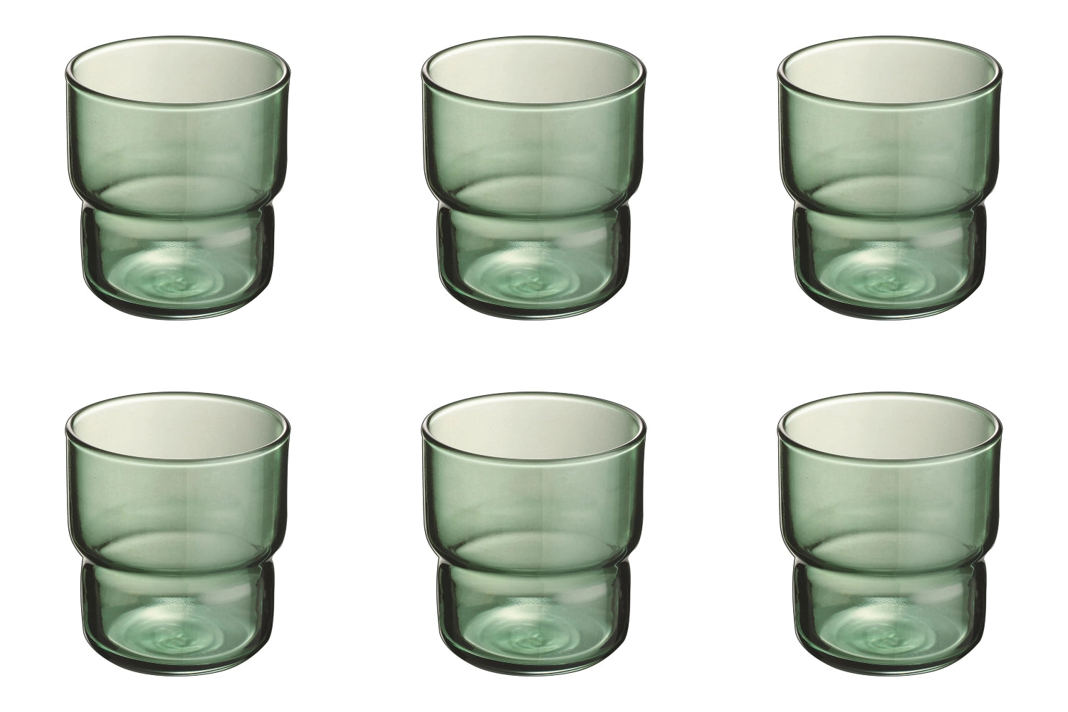 6er Set Log Brush OF Becher Dark Green 0.22lt D7.3cm H7.9cm