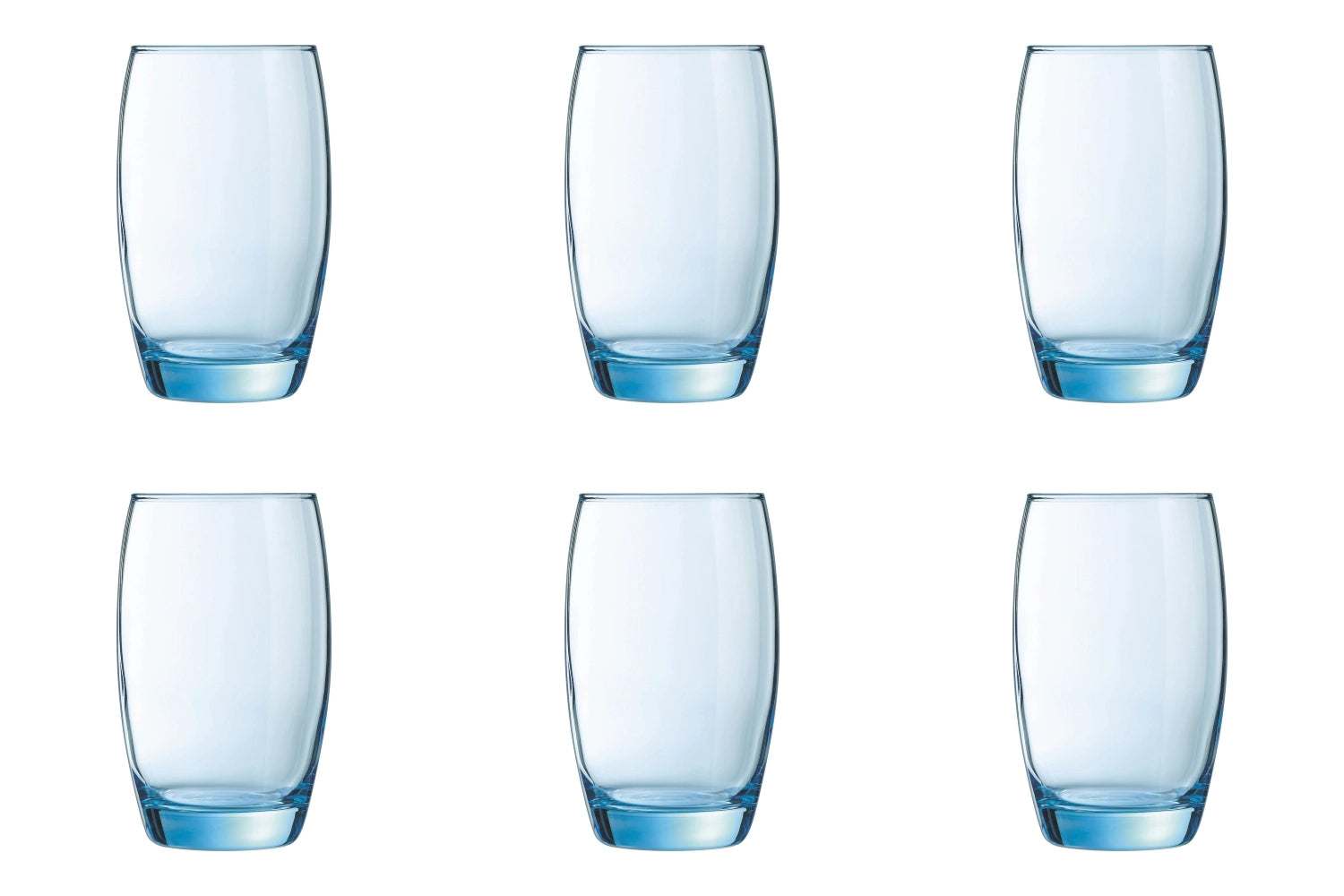 6er Set Salto eisblau Wasserglas 0.35lt D7.6cm H12.1cm