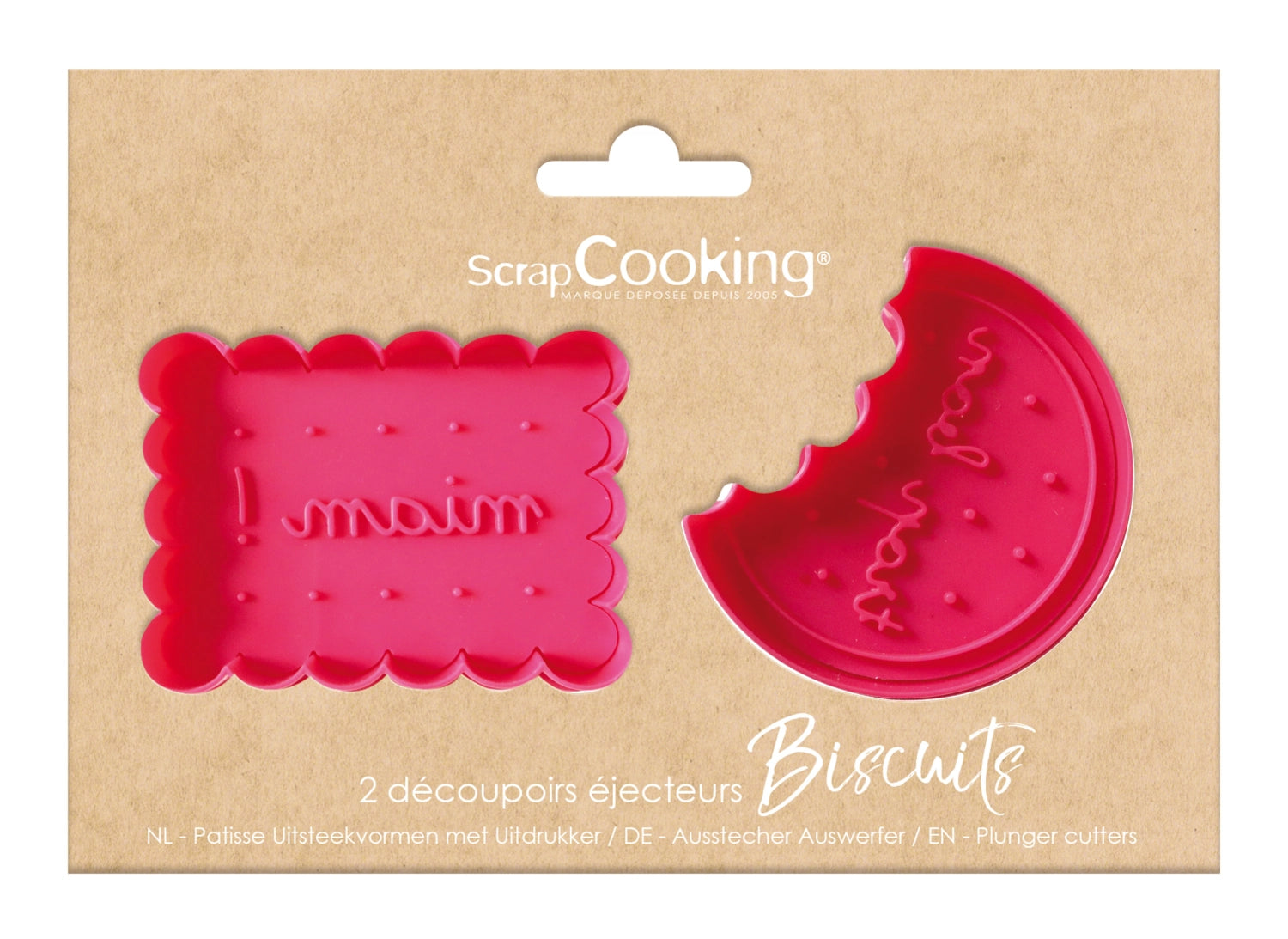 2er Set Ausstechformen klassisch in Pink präsentiert im Onlineshop von KAQTU Design AG. Ausstecher ist von Scrap Cooking