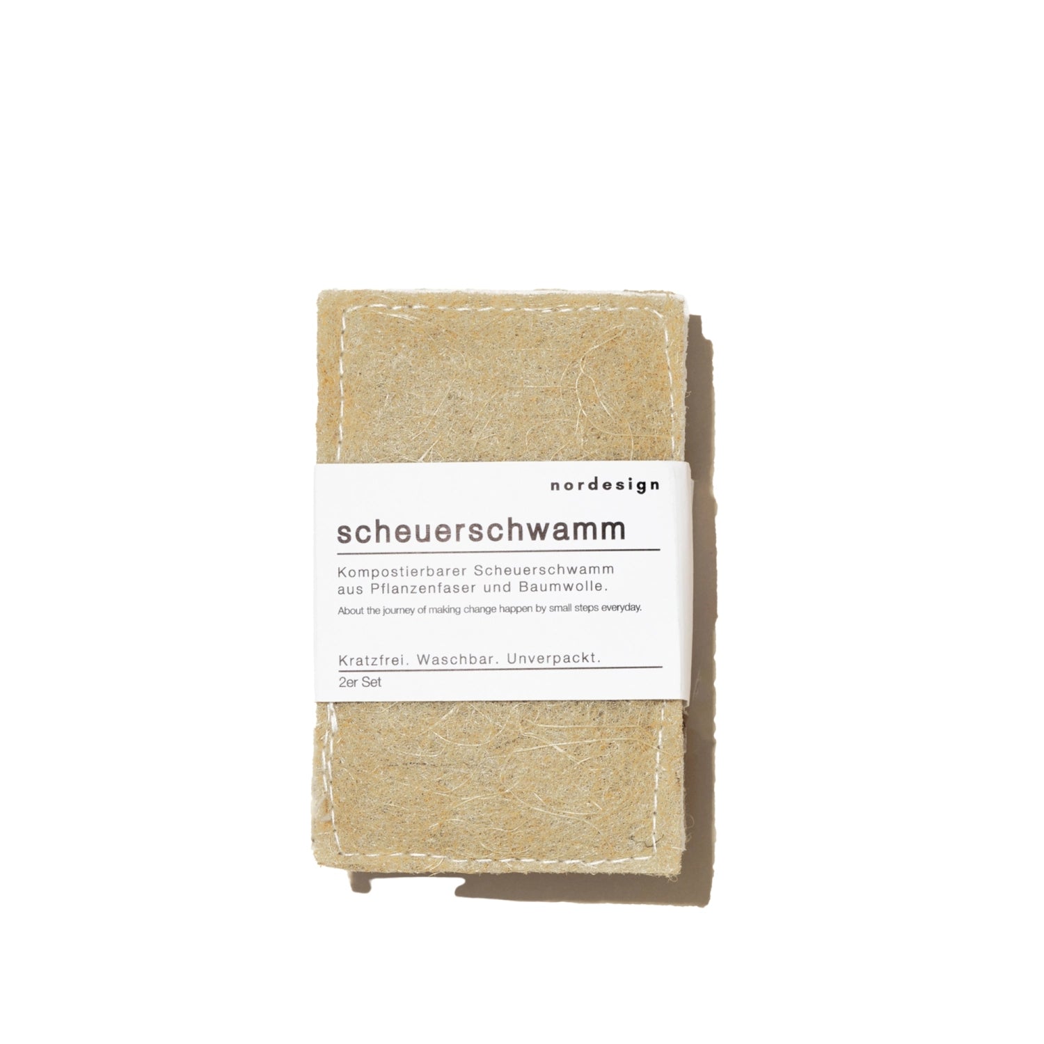 2 Set Scheuerwamt 11x7x4cm cellulose sisal fiber
