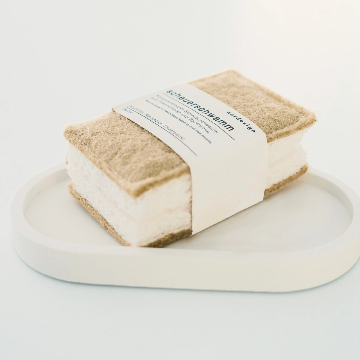 2er Set Scheuerschwamm 11x7x4cm Zellulose Sisalfaser in Braun präsentiert im Onlineshop von KAQTU Design AG. Küchenhelfer ist von Nordesign