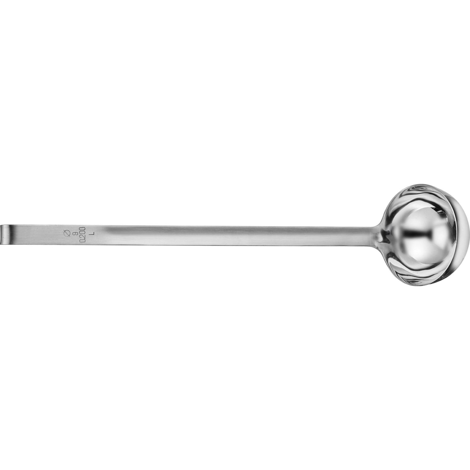 Pro Schöpfkelle von Westmark mit einem Durchmesser von 9 cm und 200 ml Fassungsvermögen, ideal zum Servieren und Portionieren von Flüssigkeiten.
