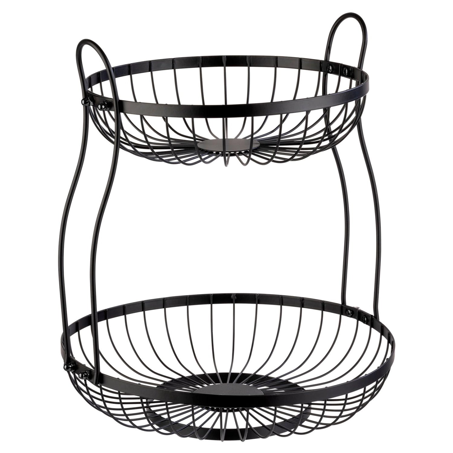 2-stufige Drahtkorb-Etagere Doppio in Schwarz präsentiert im Onlineshop von KAQTU Design AG. Backutensilien ist von Westmark