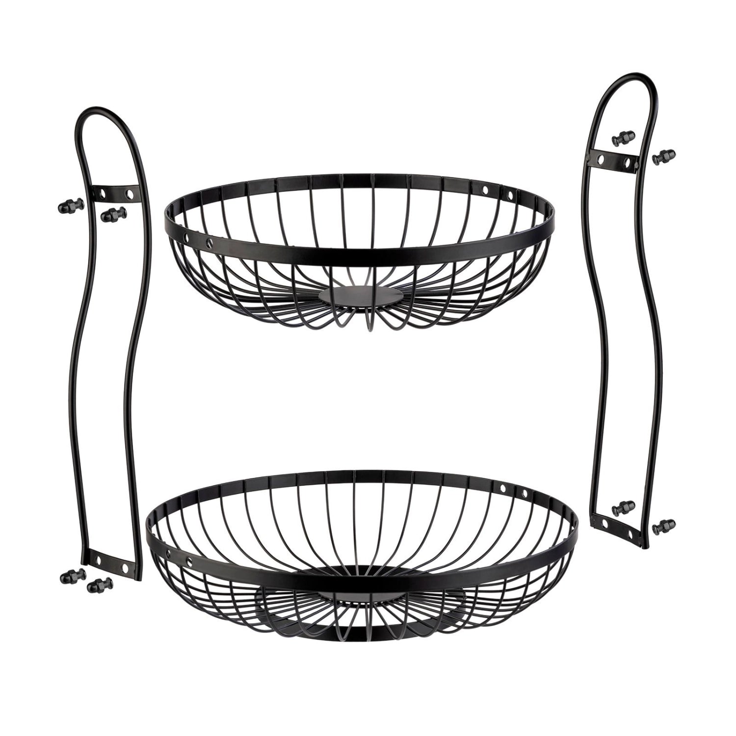 2-stufige Drahtkorb-Etagere Doppio in Schwarz präsentiert im Onlineshop von KAQTU Design AG. Backutensilien ist von Westmark