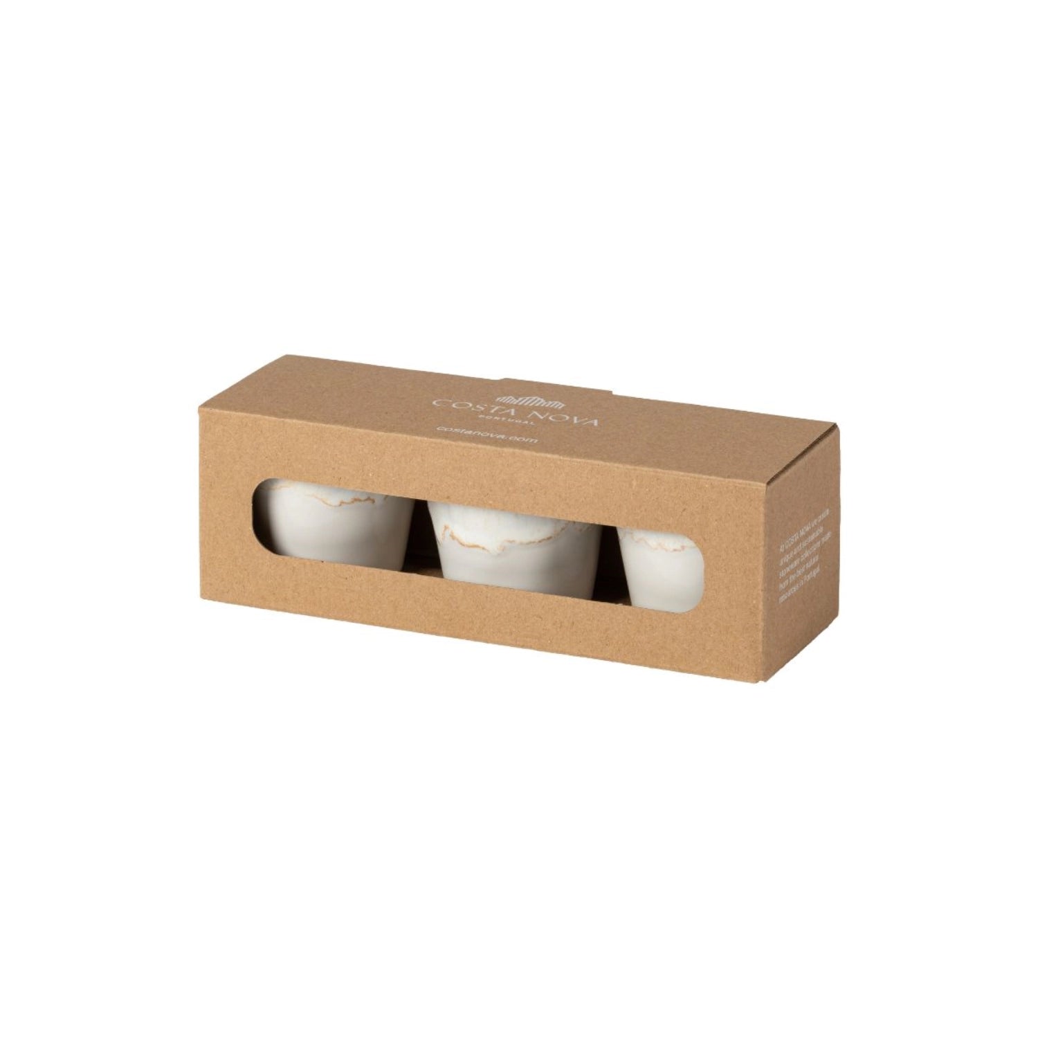 3er Set Grespresso Geschenkbox Espressotasse 70ml weiss in Weiss präsentiert im Onlineshop von KAQTU Design AG. Tasse ist von Costa Nova