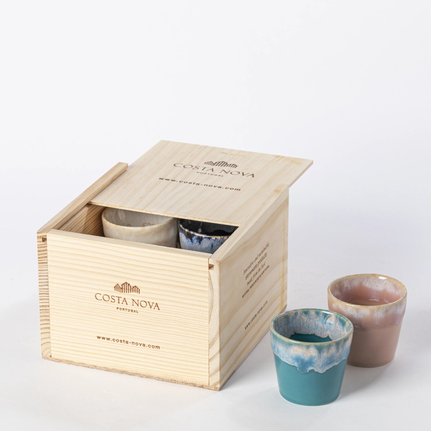8er Set Grespresso Geschenkbox Espressotasse 70ml multicolor in Mehrfarbig präsentiert im Onlineshop von KAQTU Design AG. Tasse ist von Costa Nova