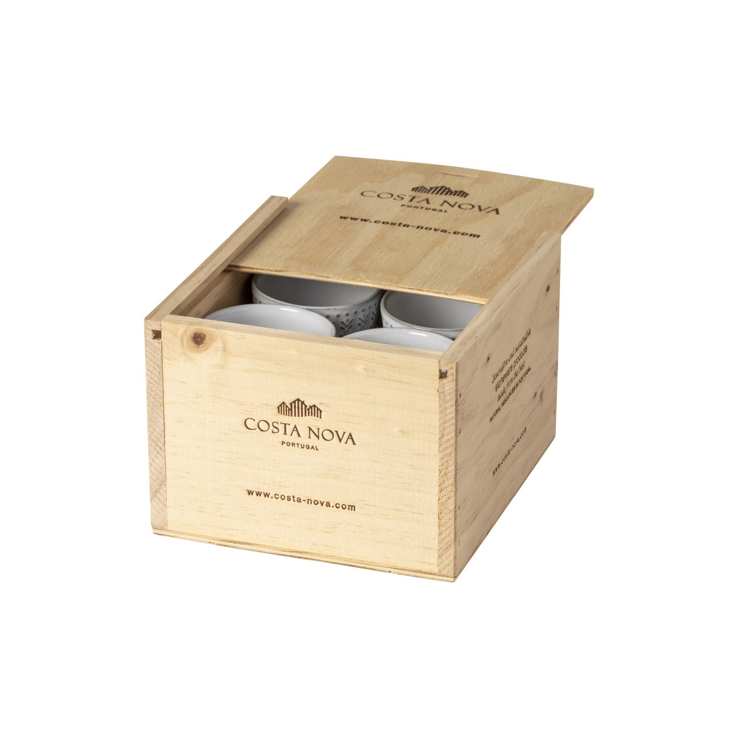 8er Set Grespresso Geschenkbox Espressotasse 70ml white col. in Weiss präsentiert im Onlineshop von KAQTU Design AG. Tasse ist von Costa Nova