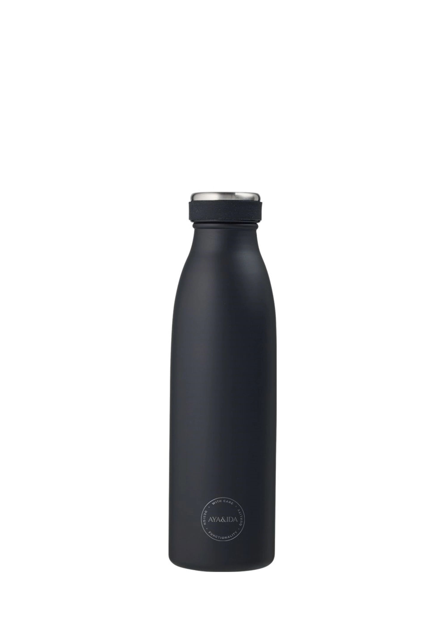 Trinkflasche 500ml Matte Black in Schwarz präsentiert im Onlineshop von KAQTU Design AG. Trinkflaschen ist von AYA&IDA