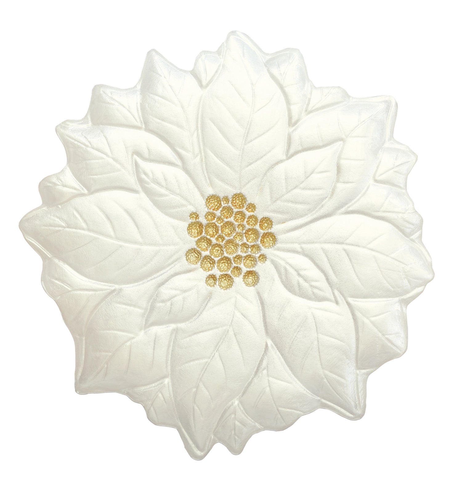 Glasteller in Geschenkkarton Christrose D31cm weiss in Weiss präsentiert im Onlineshop von KAQTU Design AG. Teller ist von Easy Life