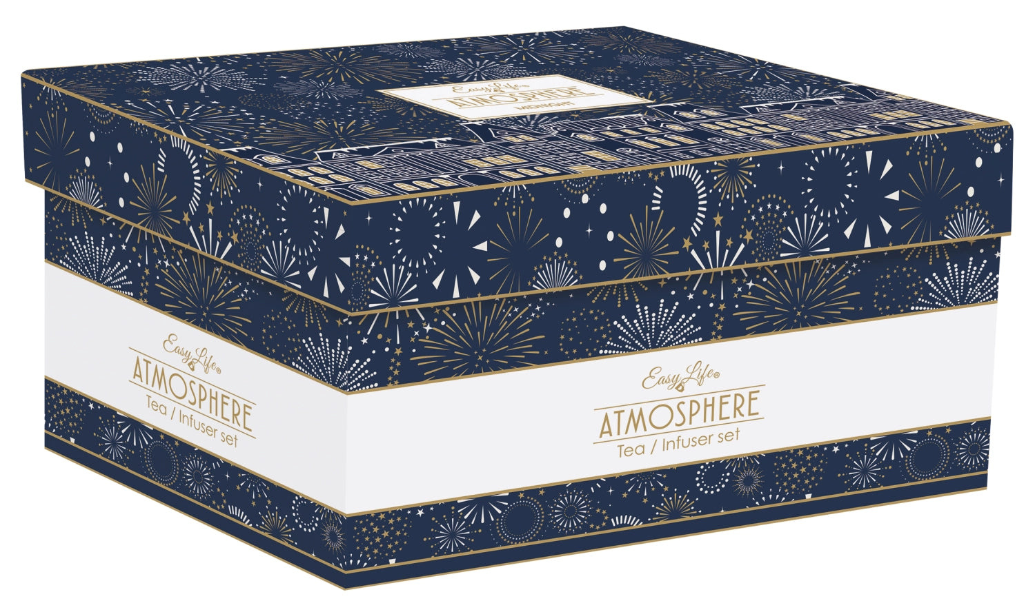 Midnight Teeset Teekanne 600ml mit zwei Tassen Porzellan in Blau präsentiert im Onlineshop von KAQTU Design AG. Tasse ist von Easy Life