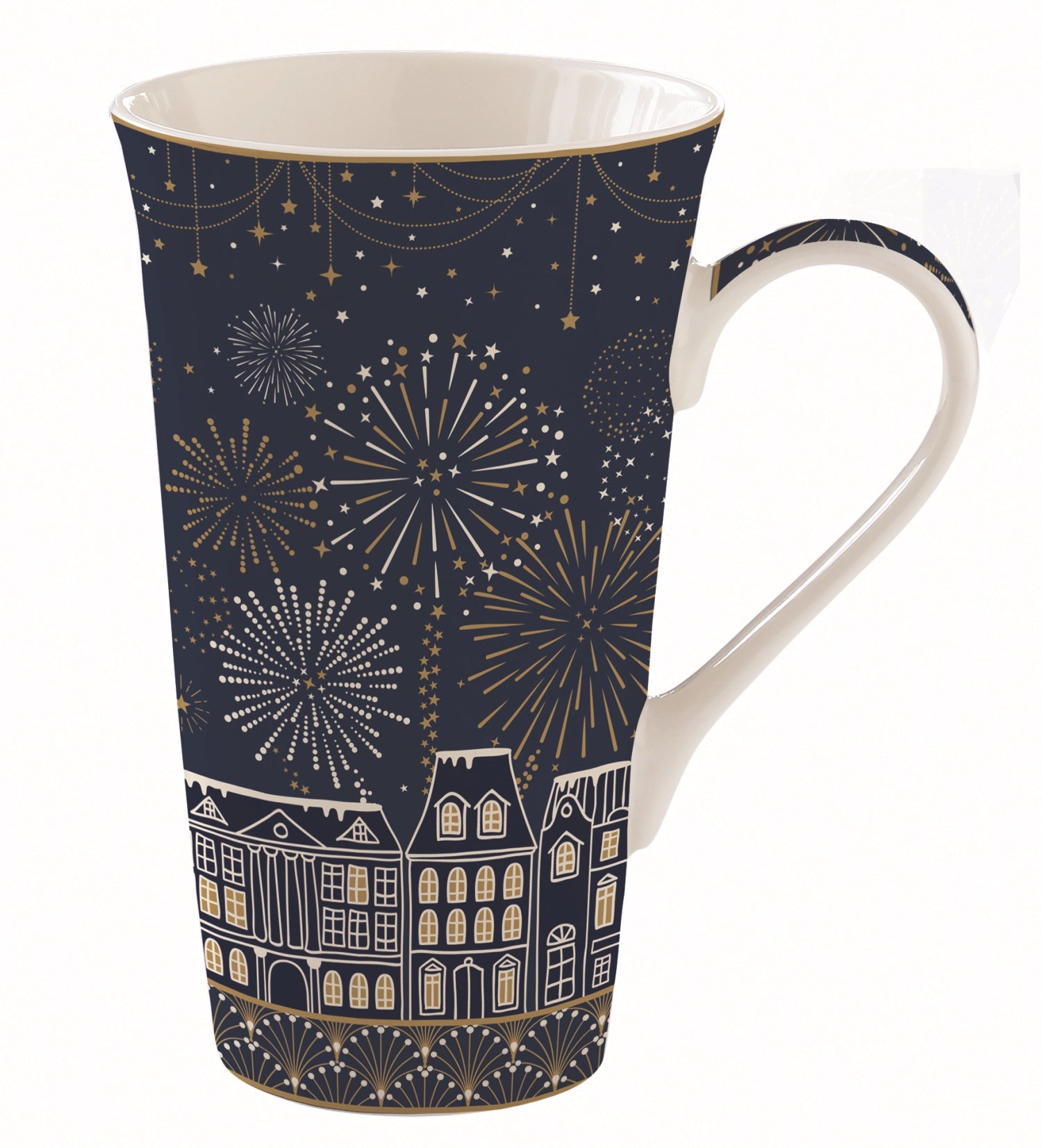 Midnight Kaffeebecher 600ml Porzellan in Schwarz präsentiert im Onlineshop von KAQTU Design AG. Tasse ist von Easy Life