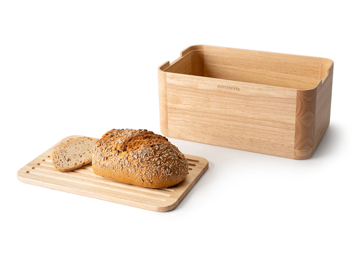 Brotkasten Gummibaum in Braun präsentiert im Onlineshop von KAQTU Design AG. Brotkorb ist von Continenta