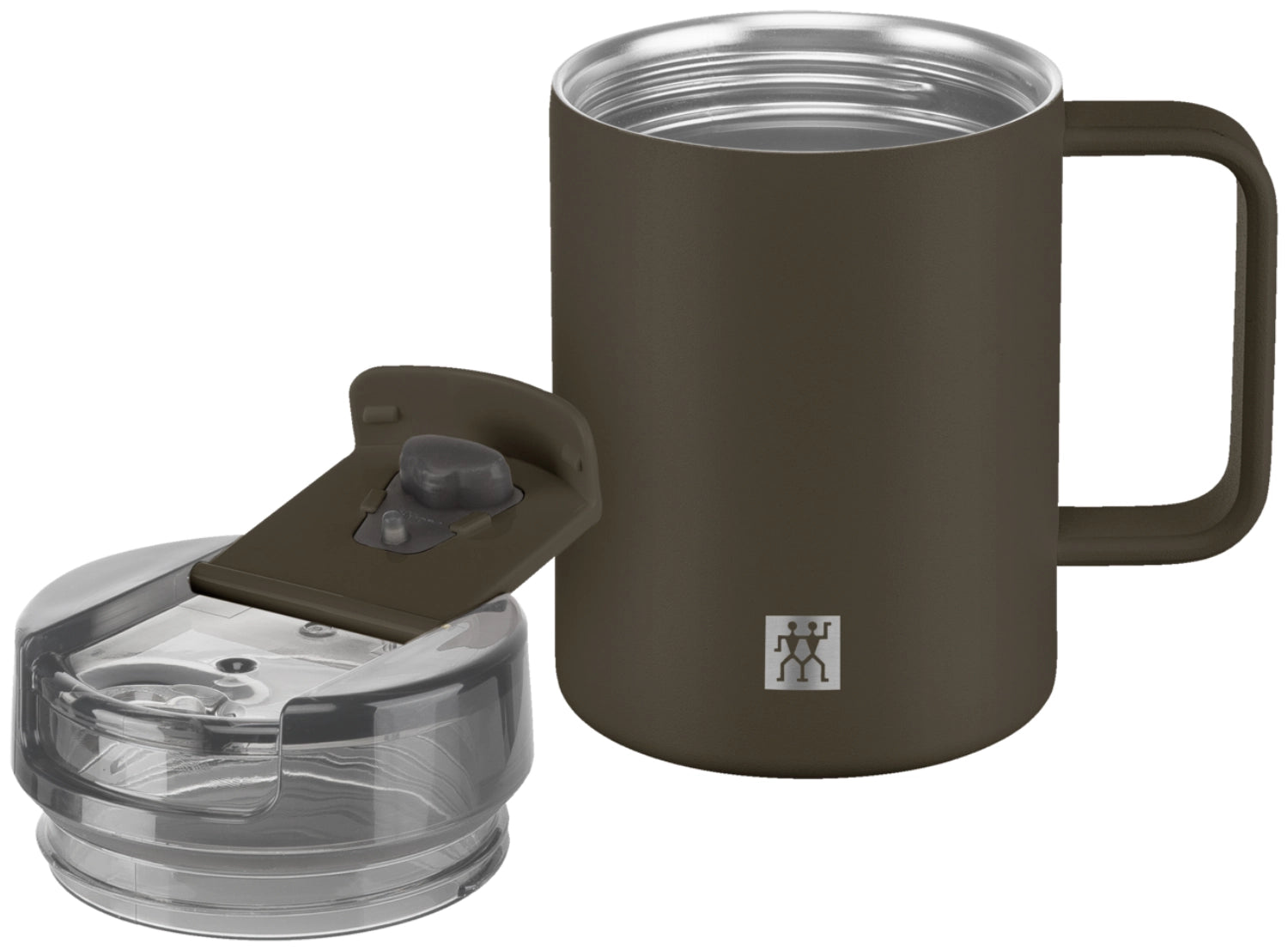 Thermo Plus Thermobecher 380ml Grey Mocca in Grau präsentiert im Onlineshop von KAQTU Design AG. Trinkflaschen ist von Zwilling