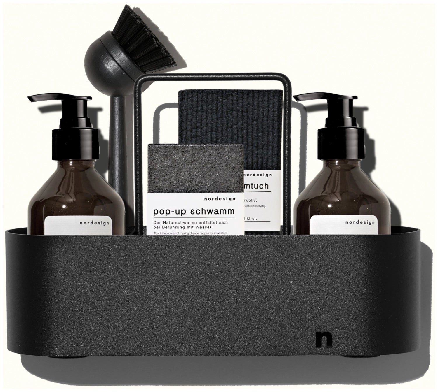 8er Set Spülbecken Organizer Deep Black in Schwarz präsentiert im Onlineshop von KAQTU Design AG. Küchenhelfer ist von Nordesign