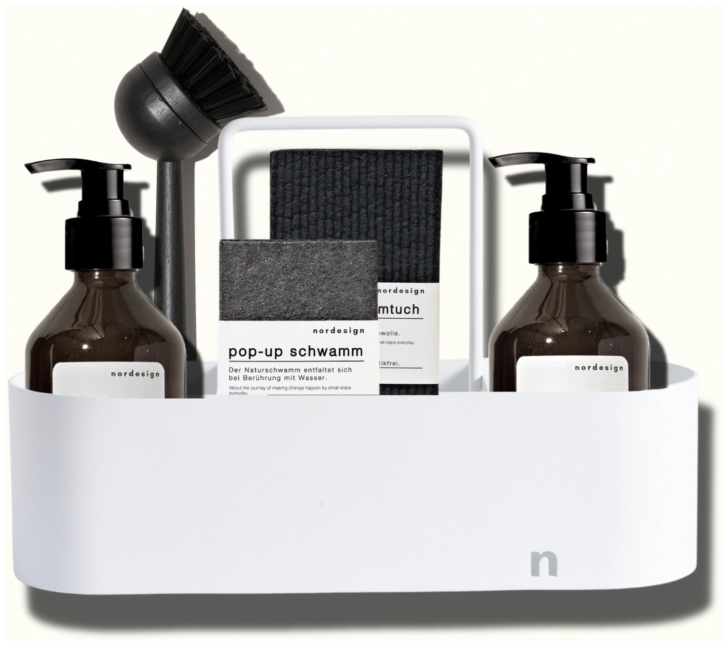 8er Set Spülbecken Organizer White in Schwarz präsentiert im Onlineshop von KAQTU Design AG. Küchenhelfer ist von Nordesign