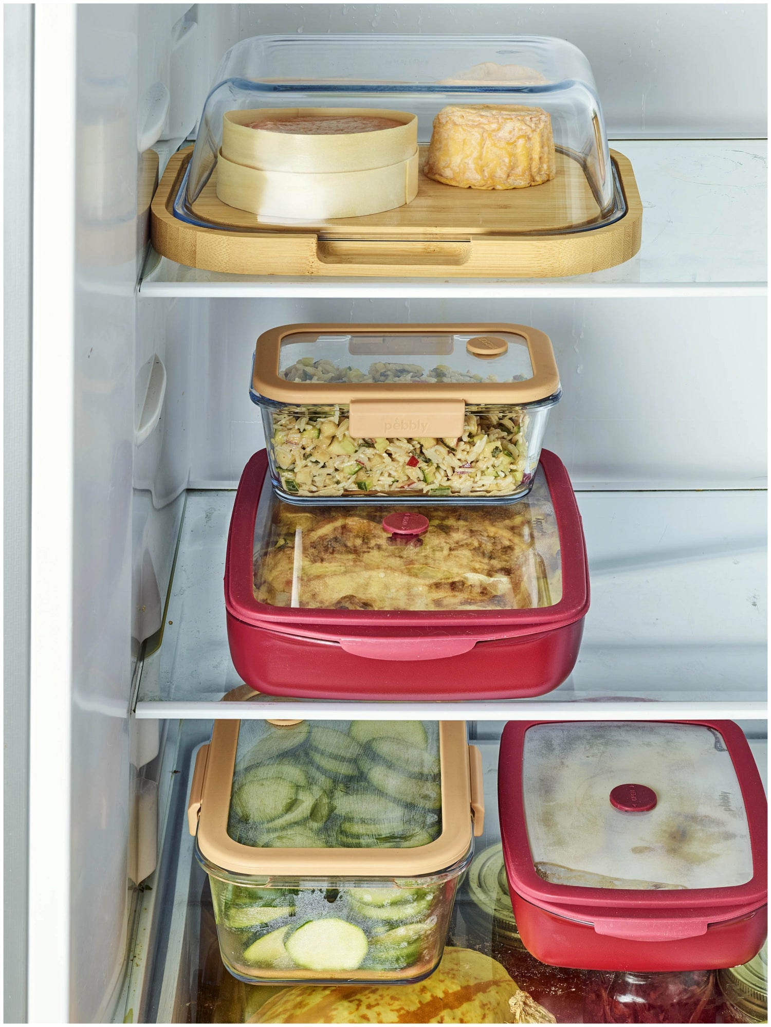 Auflaufform mit Frischhaltedeckel 1.6l 19.9x28.1cm cherry in Rot präsentiert im Onlineshop von KAQTU Design AG. Aufbewahrungsbeutel ist von Pebbly