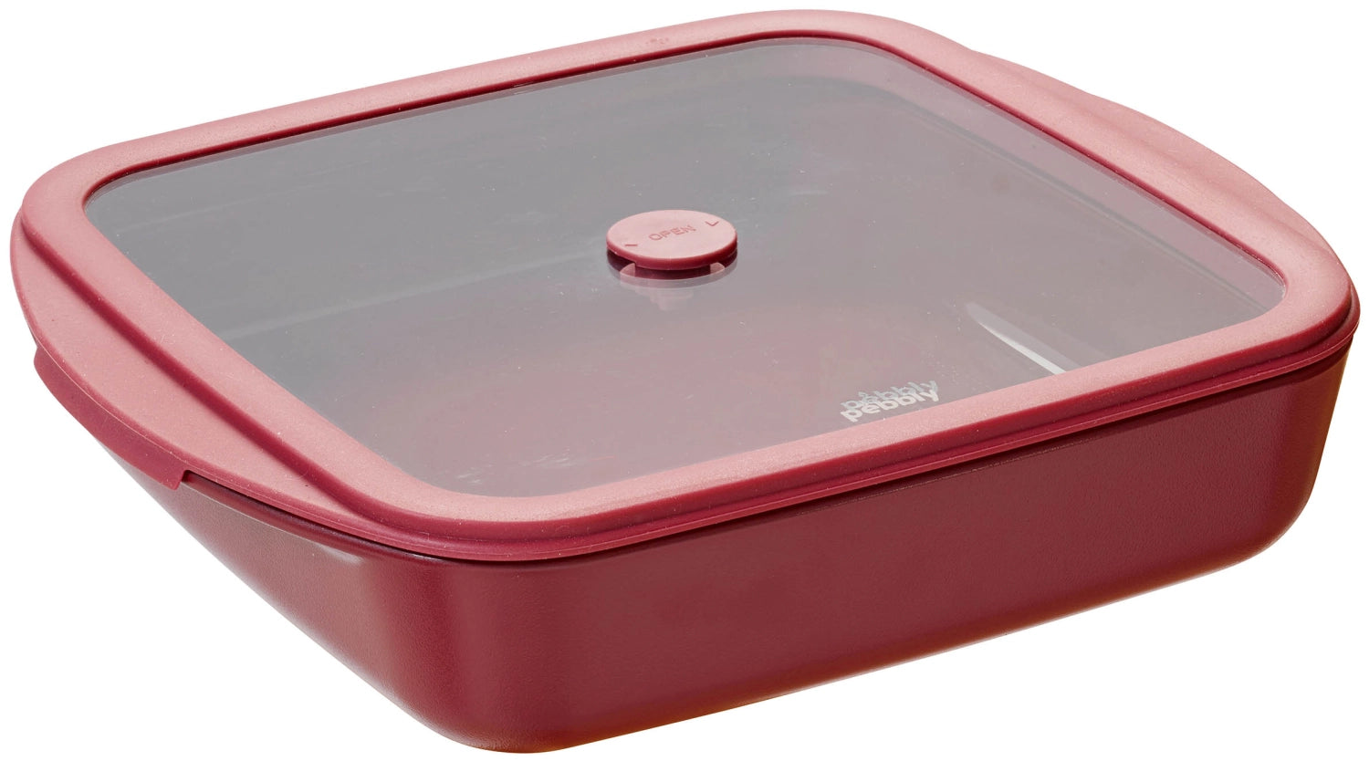 Auflaufform mit Frischhaltedeckel 1.6l 21.9x25.1cm cherry in Rot präsentiert im Onlineshop von KAQTU Design AG. Aufbewahrungsbeutel ist von Pebbly