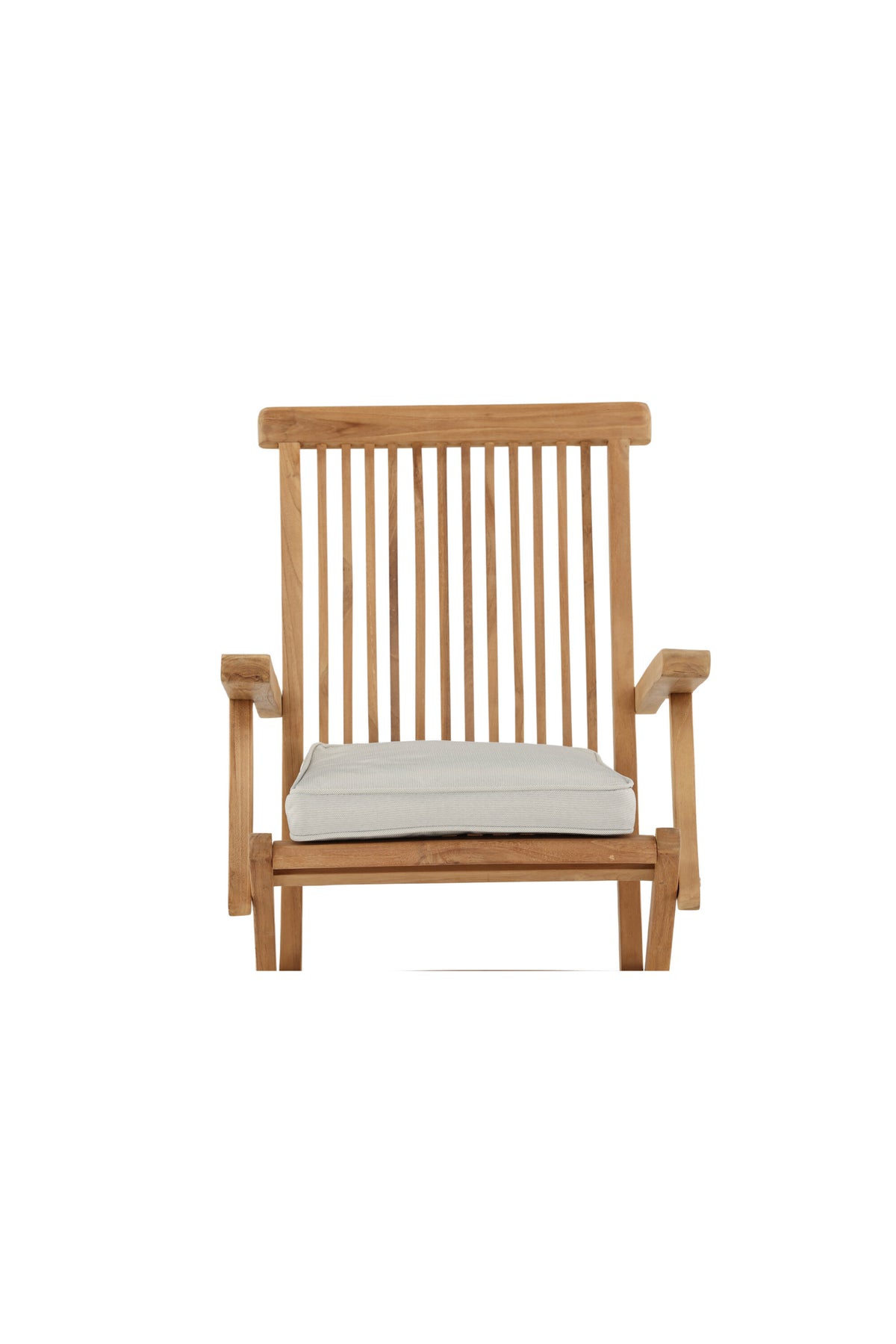 Beiges Sitzkissen Nairobi von Venture Home aus 100 % Polyester mit seitlichen Kordeln, rechteckige Form, 37 x 43 cm.