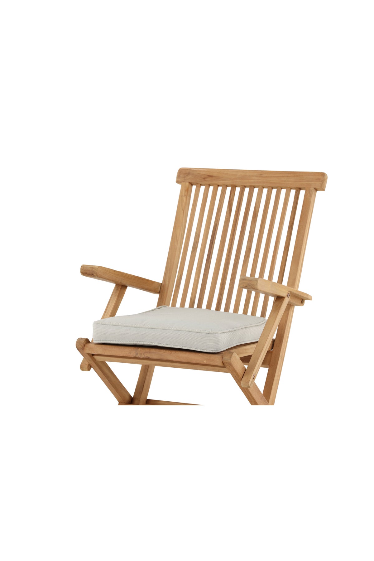 Beiges Sitzkissen Nairobi von Venture Home aus 100 % Polyester mit seitlichen Kordeln, rechteckige Form, 37 x 43 cm.