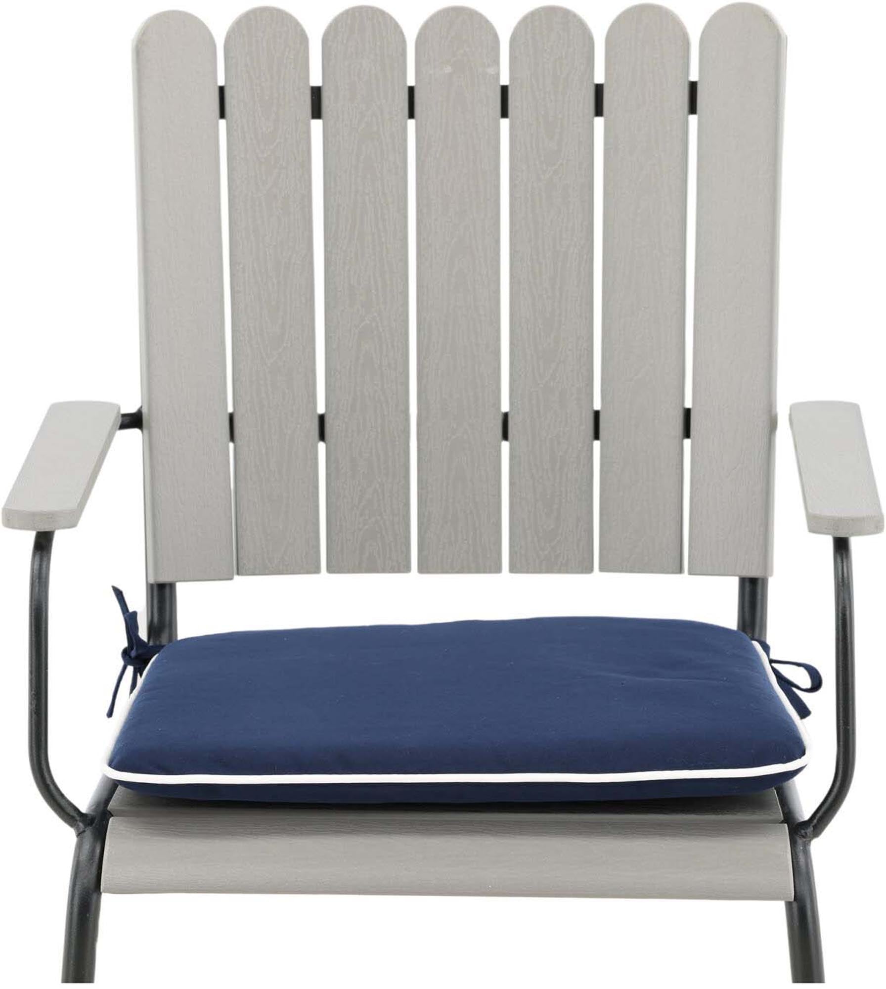 Elegantes blaues Kissen von Venture Home, das Komfort und Langlebigkeit für Ihre Sitzmöbel bietet.