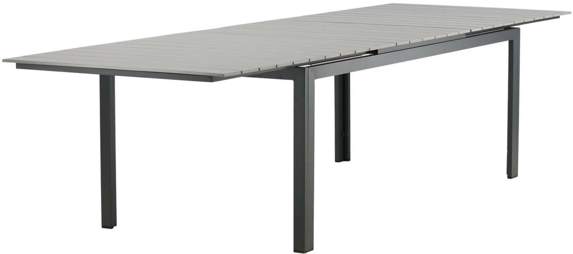 Eleganter, ausziehbarer Gartentisch von Venture Home, perfekt für moderne Aussenbereiche, anpassbar von 100 bis 150 cm.