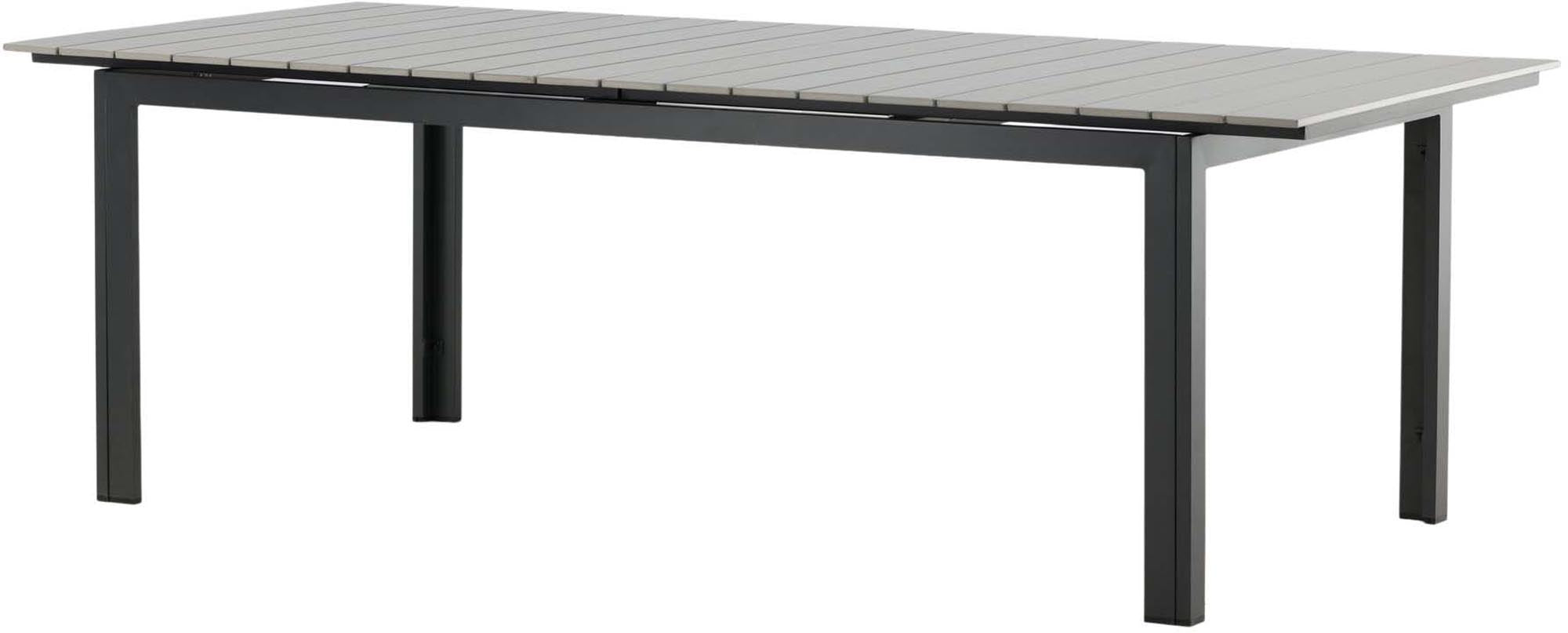 Moderner, ausziehbarer Gartentisch von Venture Home, ideal für stilvolle Aussenbereiche, flexibel von 100 bis 150 cm.