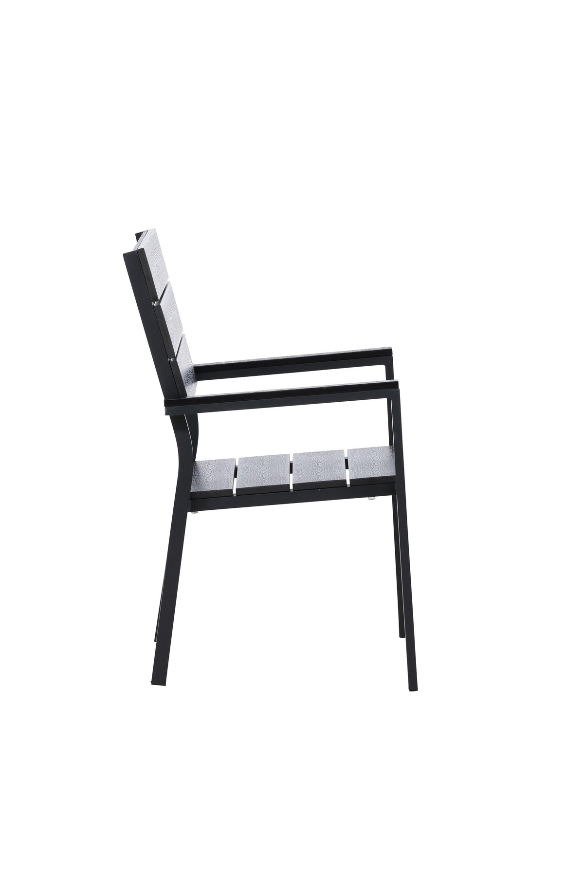 Levels Gartenstuhl in Schwarz präsentiert im Onlineshop von KAQTU Design AG. Gartenstuhl mit Armlehnen ist von Venture Home