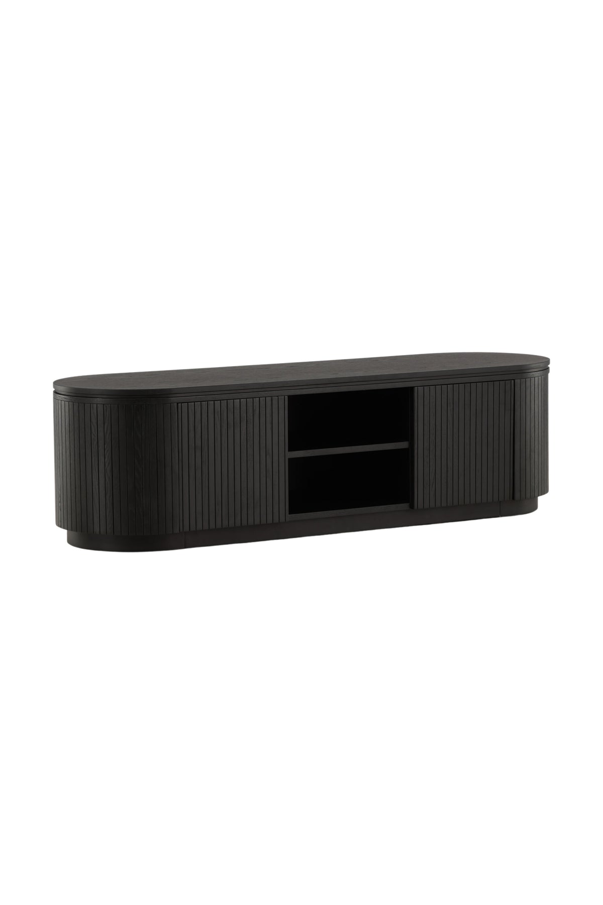Fjällbacka TV Ständer in Schwarz präsentiert im Onlineshop von KAQTU Design AG. TV-Möbel ist von Vind