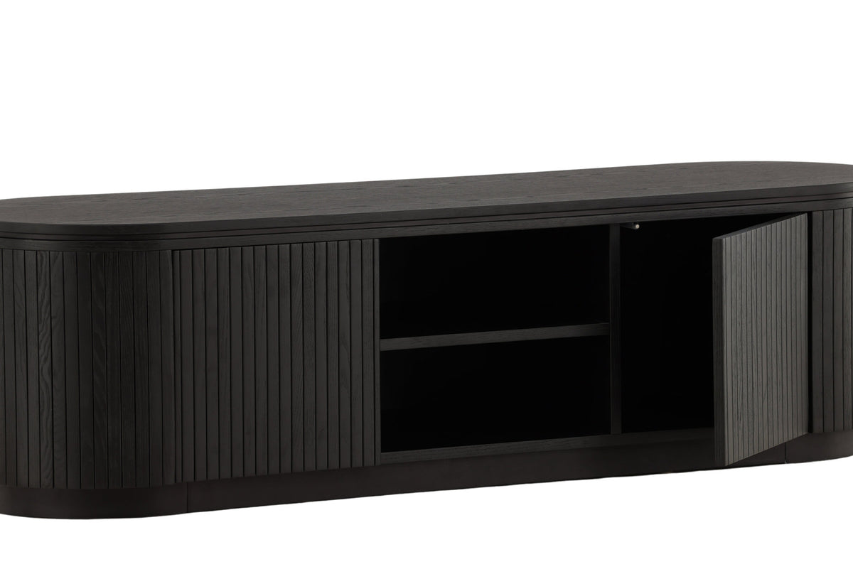 Fjällbacka TV Ständer in Schwarz präsentiert im Onlineshop von KAQTU Design AG. TV-Möbel ist von Vind