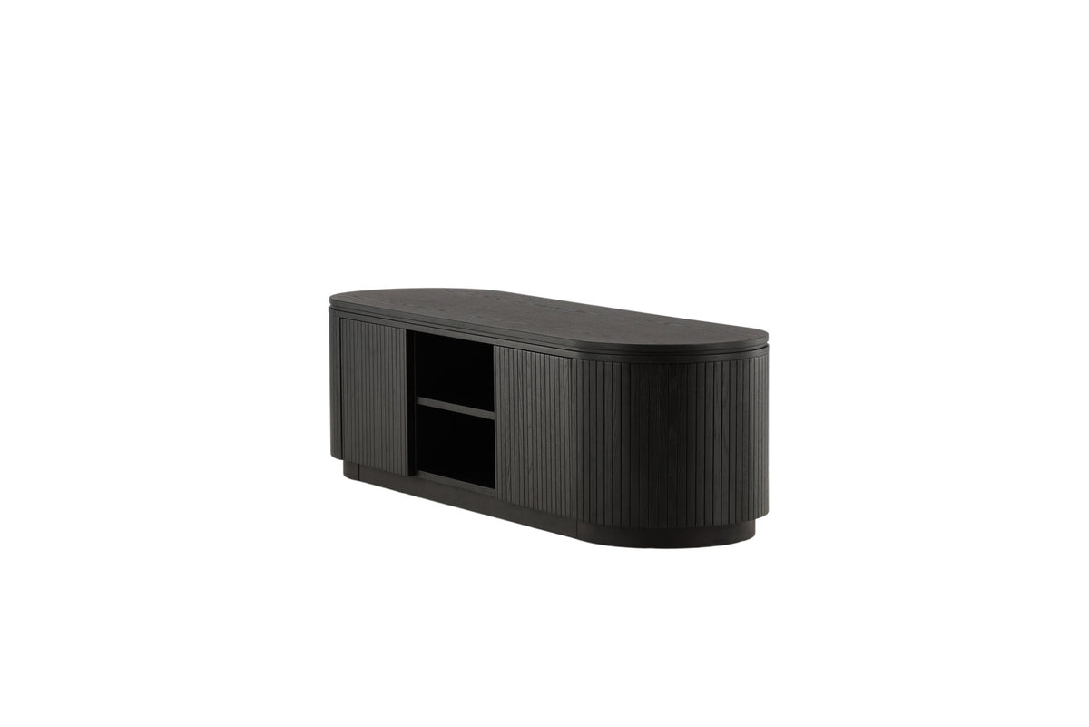 Fjällbacka TV Ständer in Schwarz präsentiert im Onlineshop von KAQTU Design AG. TV-Möbel ist von Vind