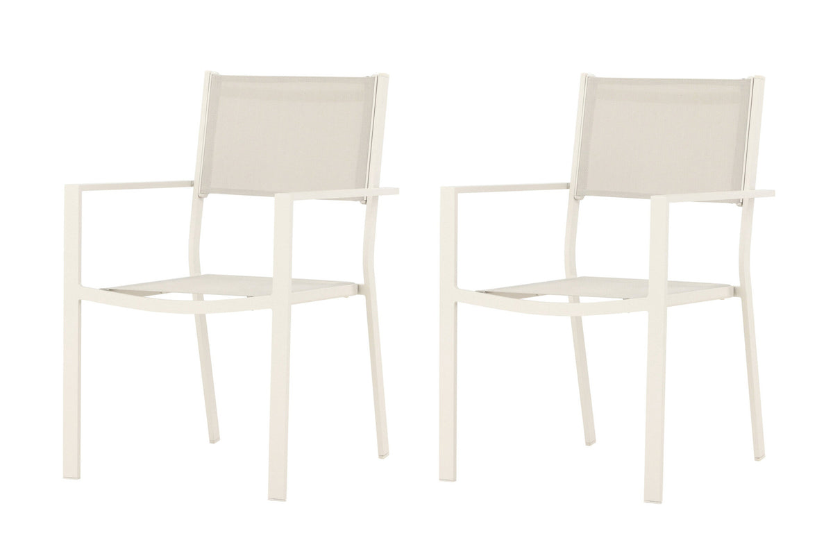 Copacabana Stapelstuhl in Beige präsentiert im Onlineshop von KAQTU Design AG. Gartenstuhl mit Armlehnen ist von Venture Home