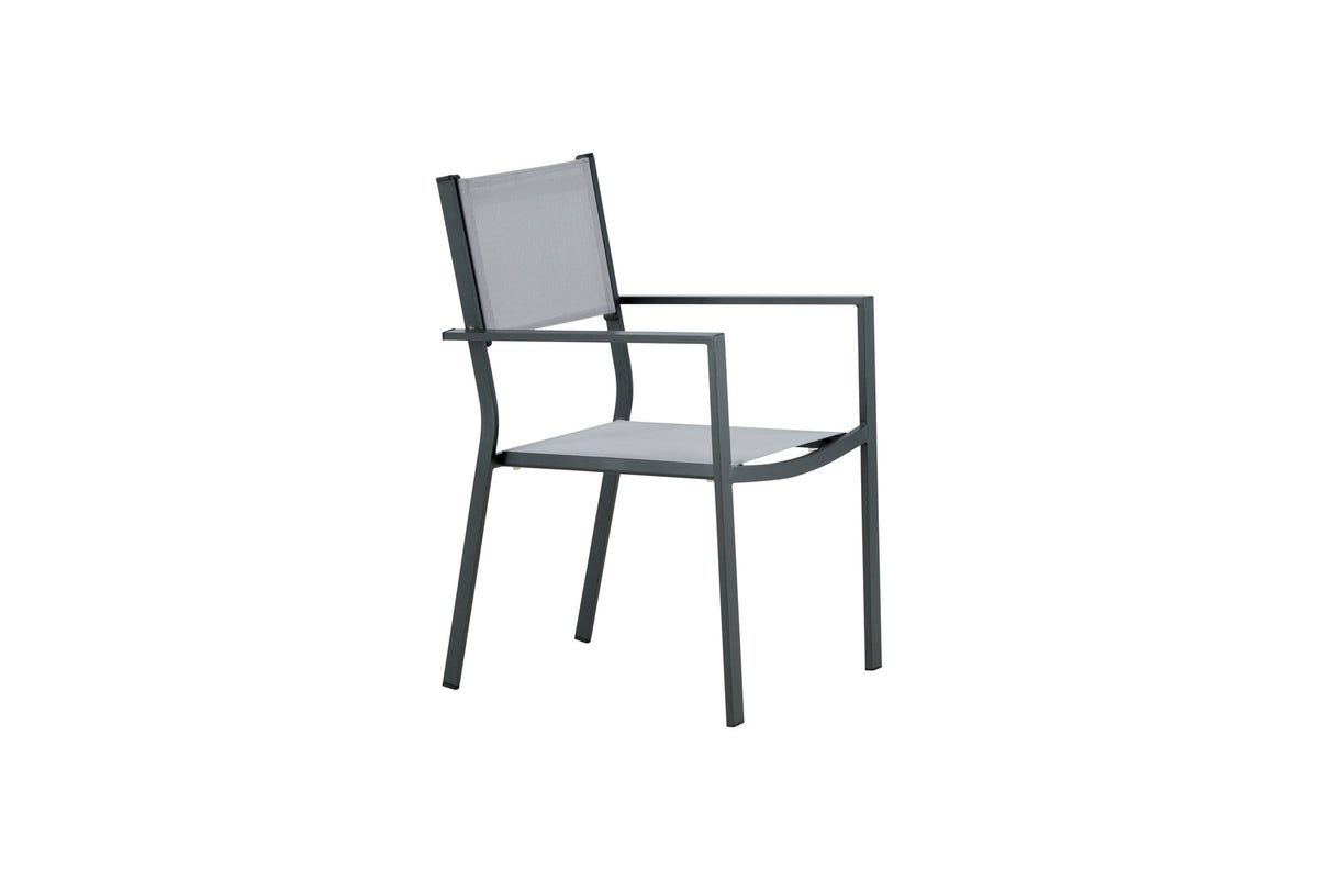 Copacabana Stapelstuhl in Grau präsentiert im Onlineshop von KAQTU Design AG. Gartenstuhl mit Armlehnen ist von Venture Home