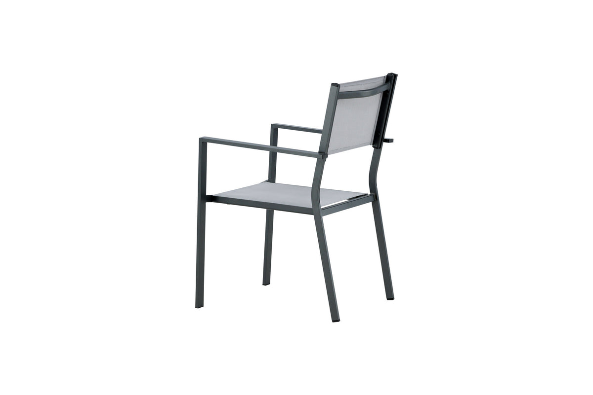 Copacabana Stapelstuhl in Grau präsentiert im Onlineshop von KAQTU Design AG. Gartenstuhl mit Armlehnen ist von Venture Home